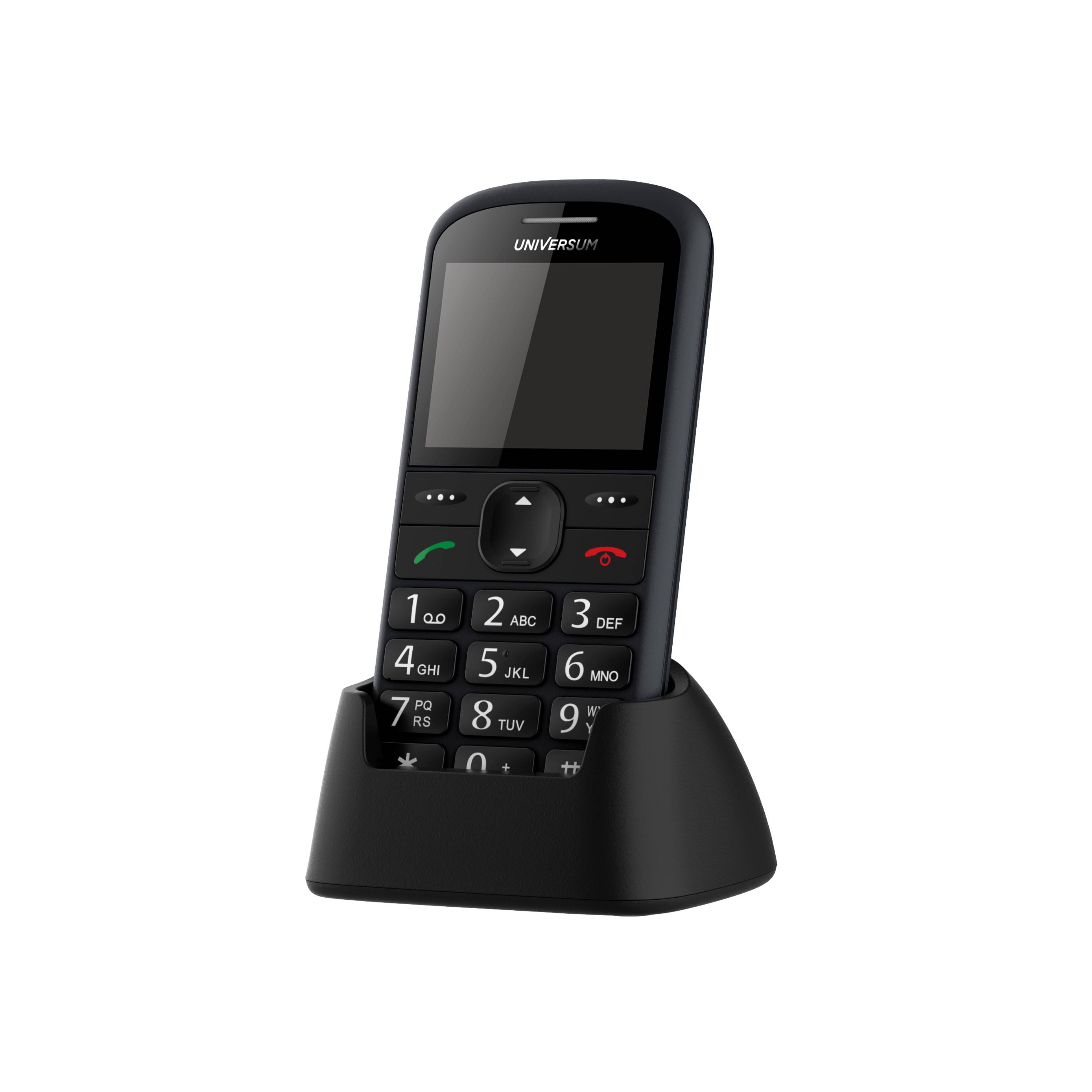 UNIVERSUM W60-C - Seniorenhandy ohne Vertrag mit großen Tasten - Ladestation, Notruftaste, großes Display, 900mAh Akku