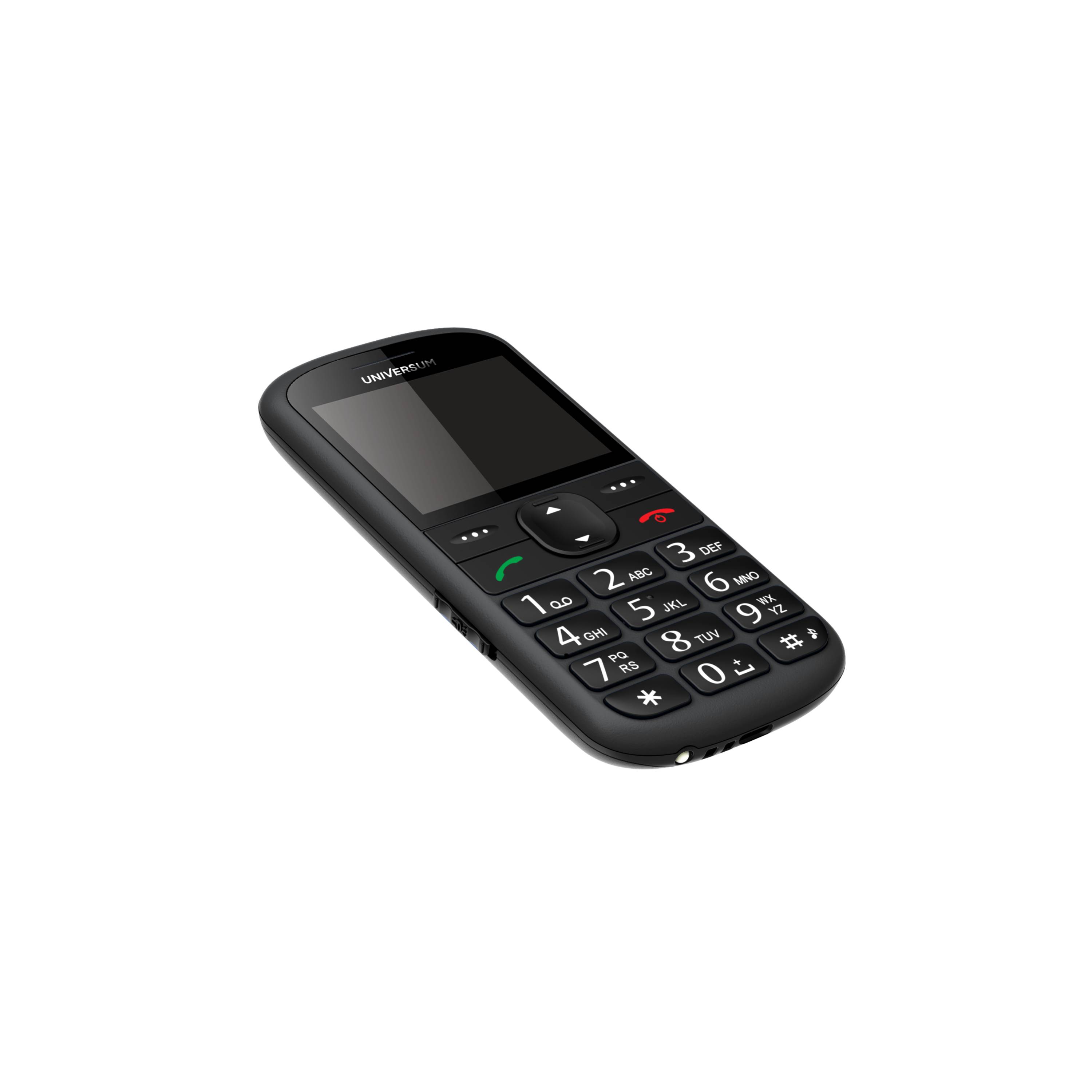 UNIVERSUM W60-C - Seniorenhandy ohne Vertrag mit großen Tasten - Ladestation, Notruftaste, großes Display, 900mAh Akku