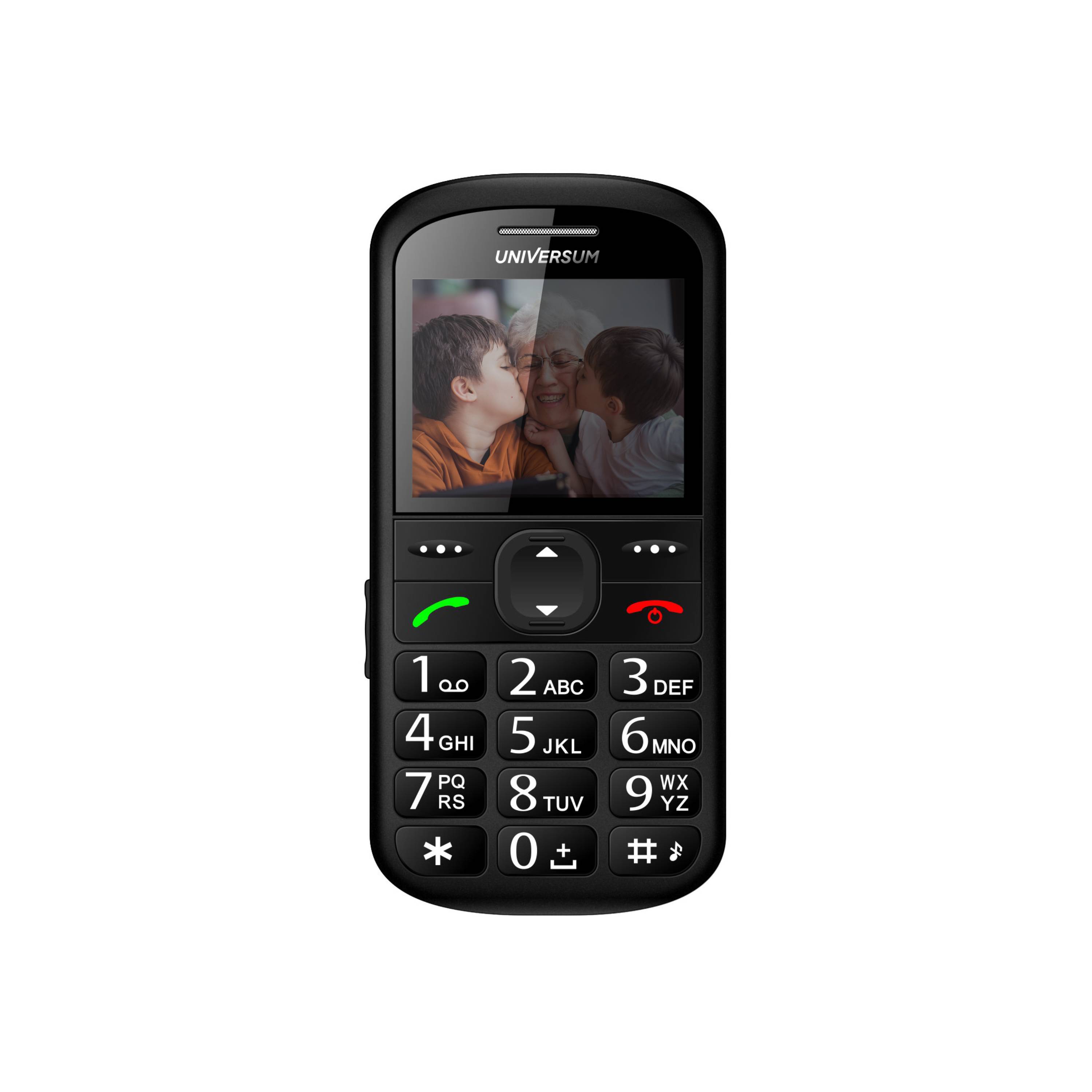 UNIVERSUM W60-C - Seniorenhandy ohne Vertrag mit großen Tasten - Ladestation, Notruftaste, großes Display, 900mAh Akku