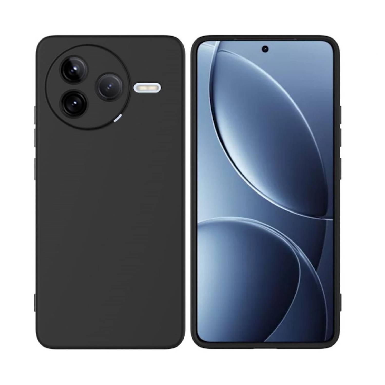 Für Xiaomi Poco F7 Pro Silikon TPU Schutz Hülle Cover Flexibel Ultra dünn Case Schwarz