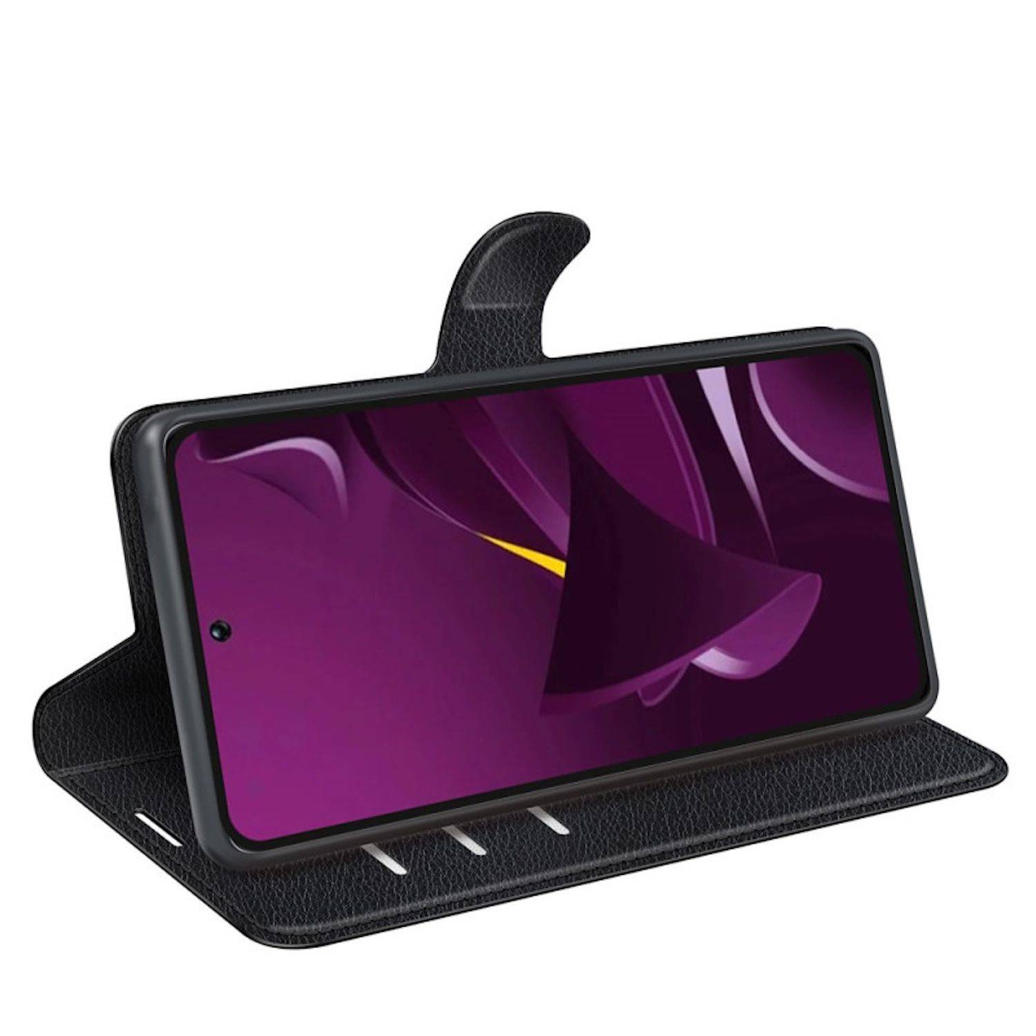 Für Xiaomi Poco X7 Pro 5G / Redmi Turbo 4 Kunstleder Book Wallet Handy Tasche Hülle Cover Schwarz