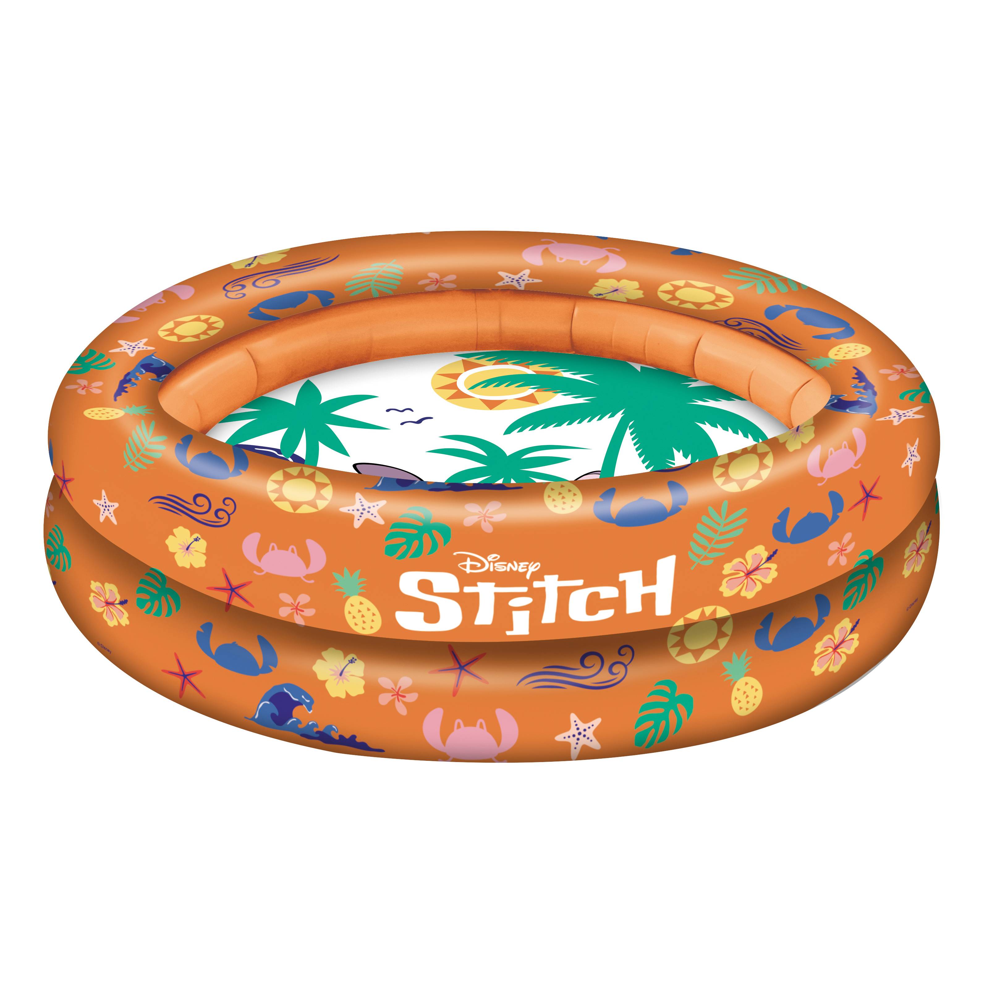 Happy People - Disney Stitch Schwimmset (3-teilig) Planschbecken Pool Wasserball Schwimmring