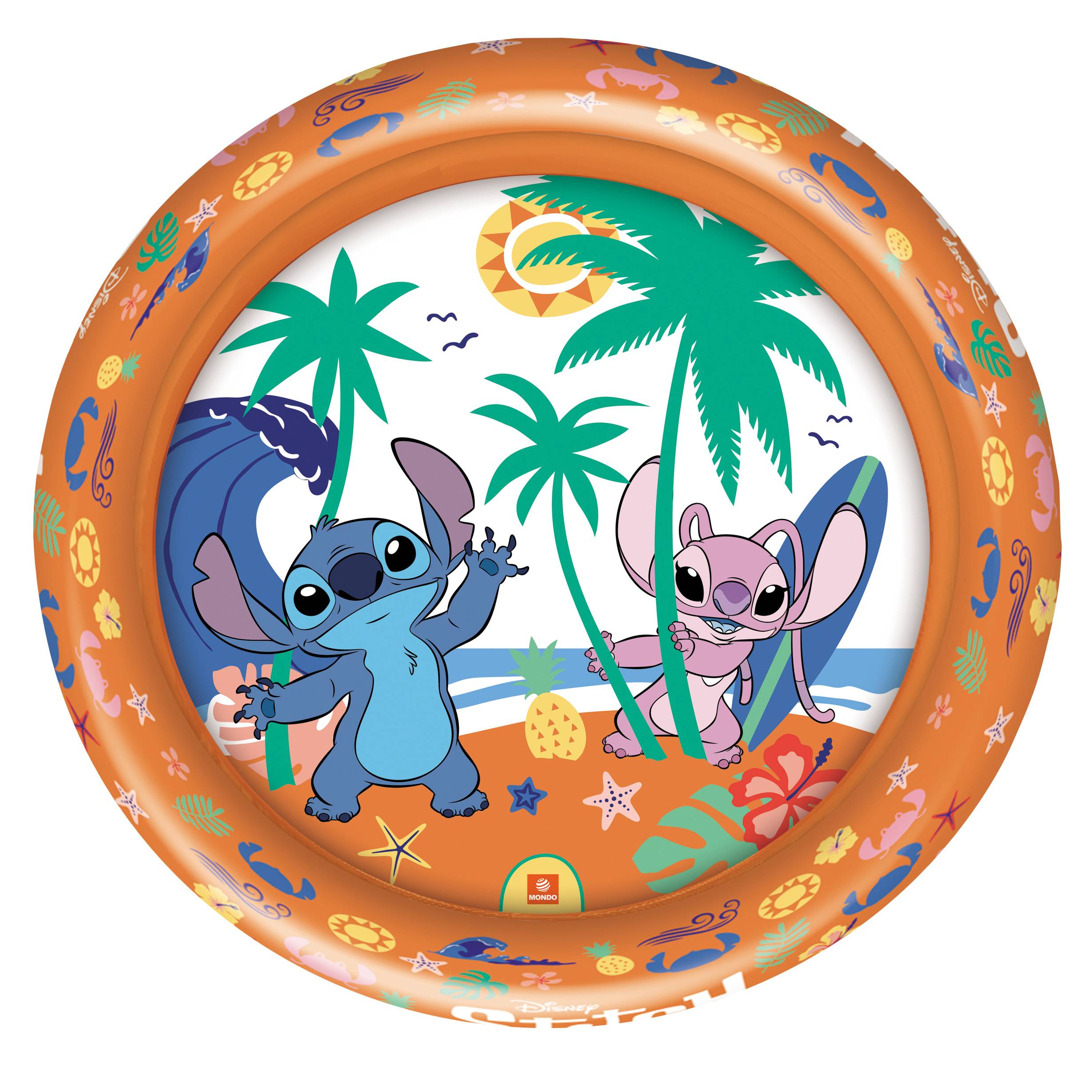 Happy People - Disney Stitch Schwimmset (3-teilig) Planschbecken Pool Wasserball Schwimmring