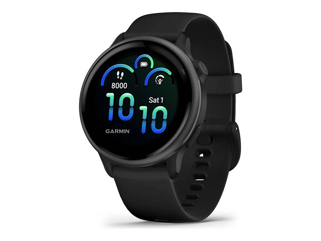 Garmin vívoactive 6 - 42 mm - Schiefer - intelligente Uhr mit Band - Silikon - schwarz - Handgelenkgröße: 125-190 mm - Anzeige 3.04 cm (1.2"")