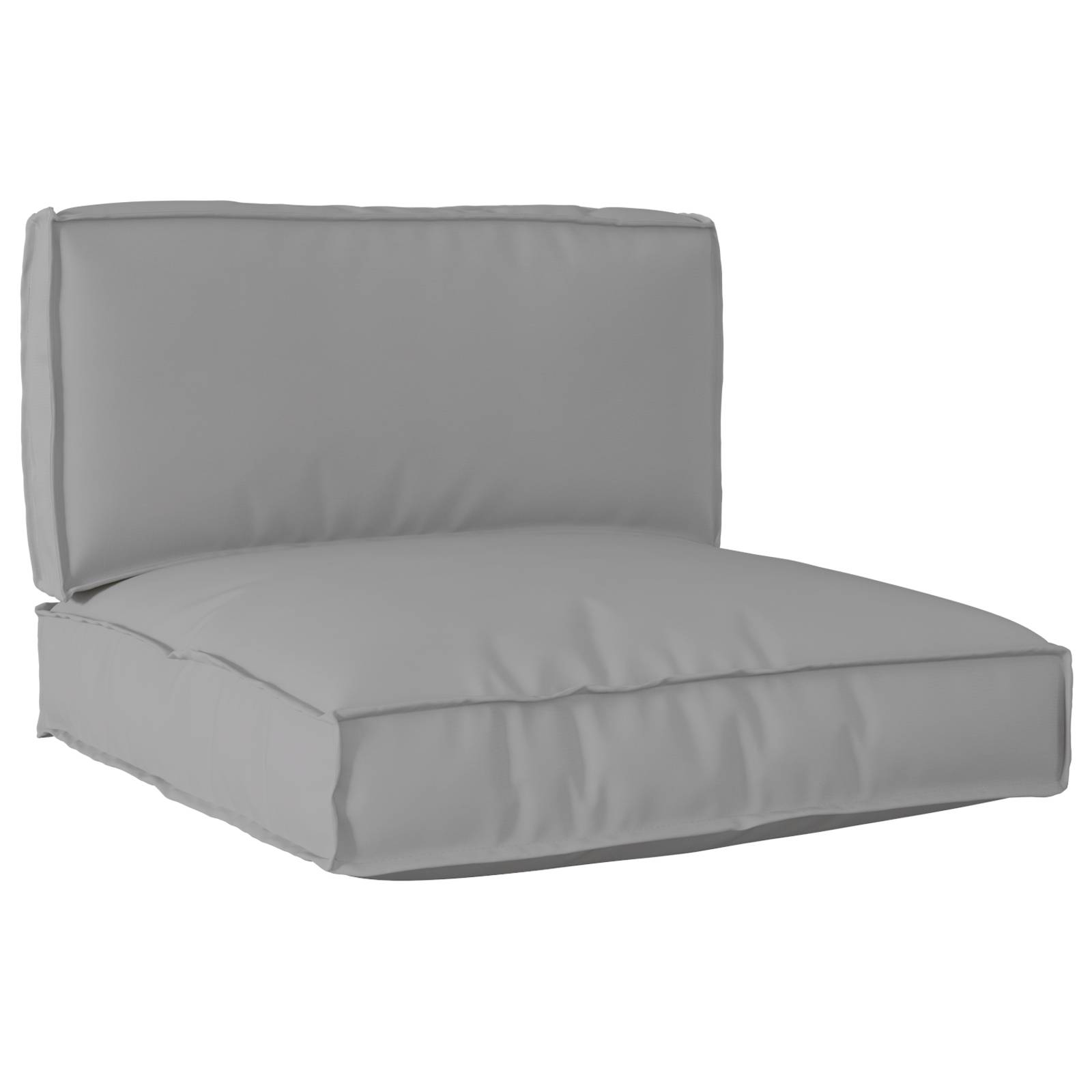 vidaXL 2-teiliges Palettenkissen-Set Grau Oxford-Stoff