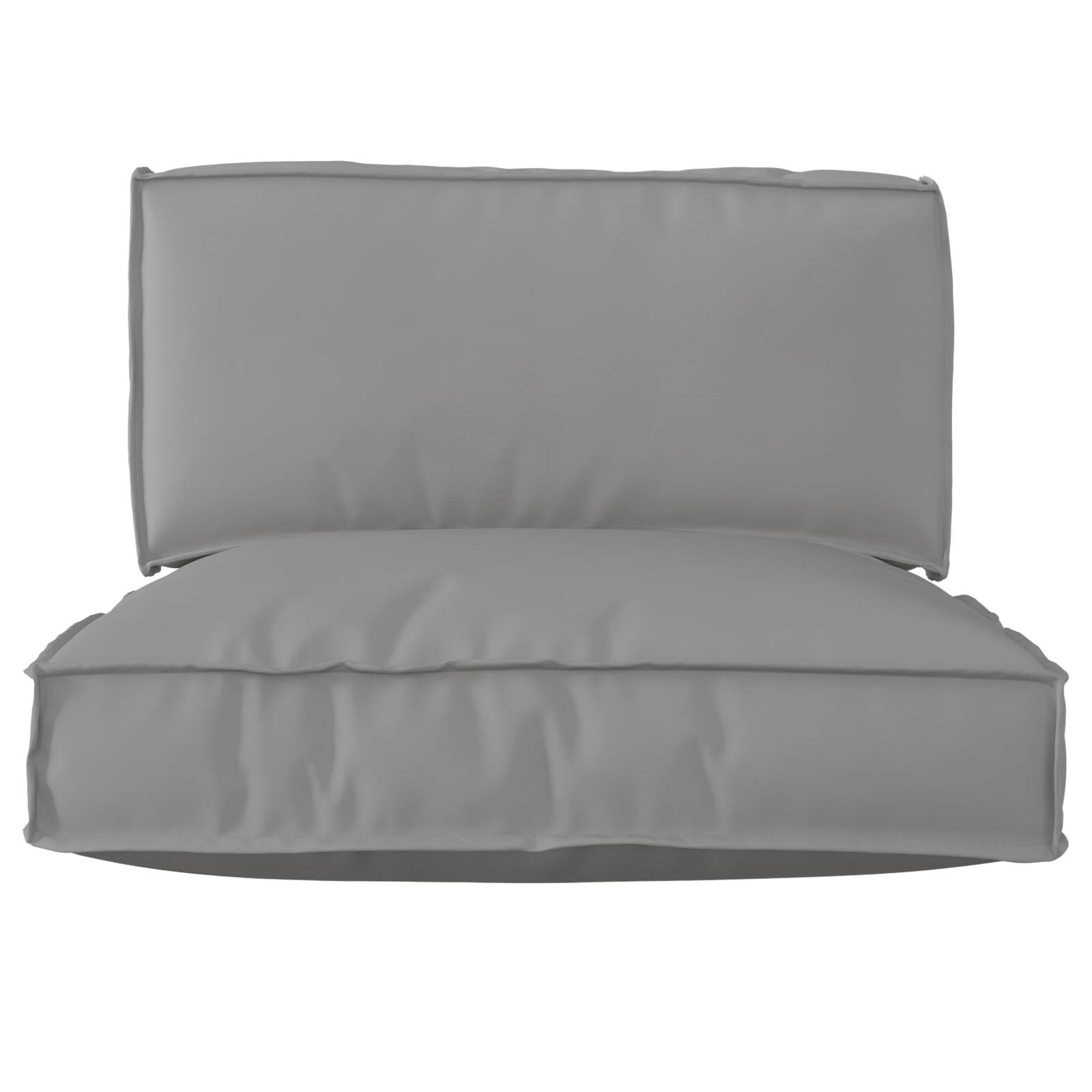 vidaXL 2-teiliges Palettenkissen-Set Grau Oxford-Stoff