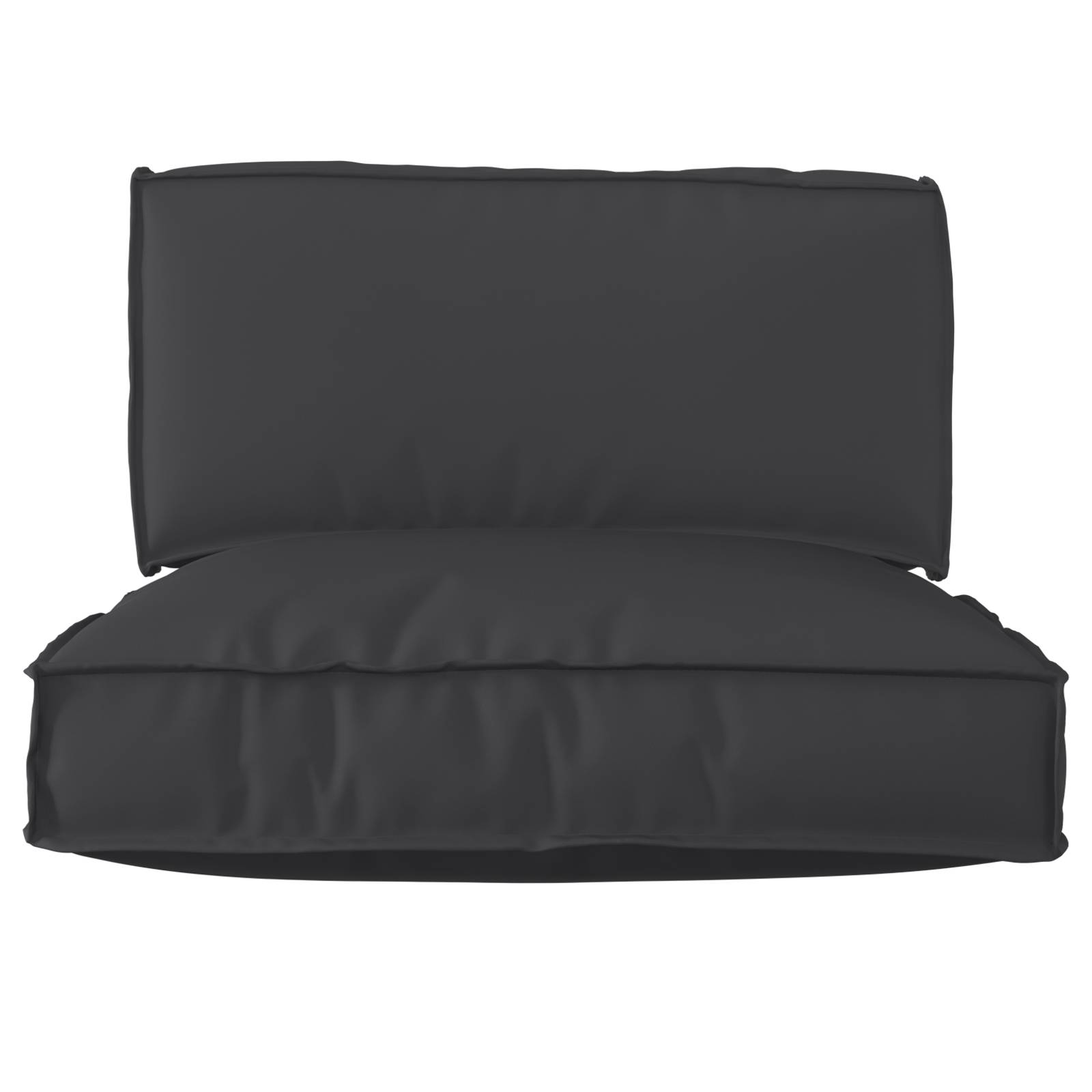 vidaXL 2-teiliges Palettenkissen-Set Schwarz Oxford-Gewebe