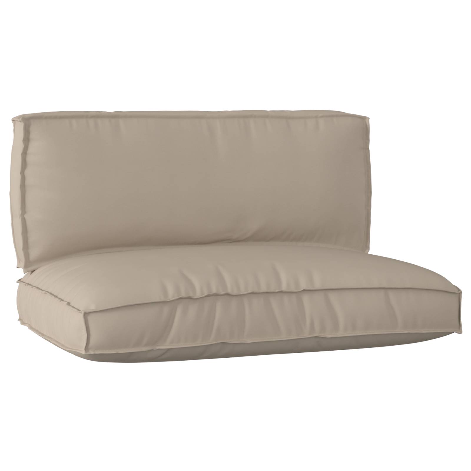 vidaXL 2-teiliges Palettenkissen-Set Taupe Oxford-Gewebe