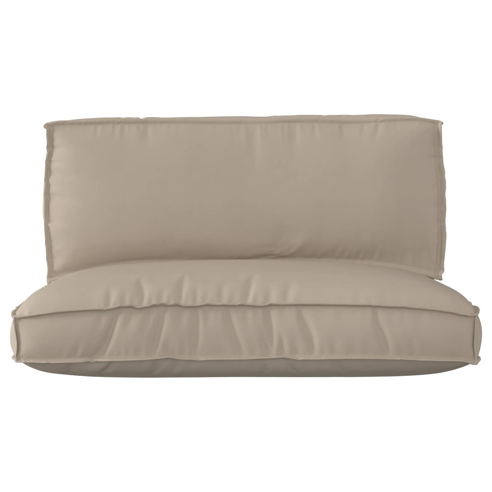 vidaXL 2-teiliges Palettenkissen-Set Taupe Oxford-Gewebe