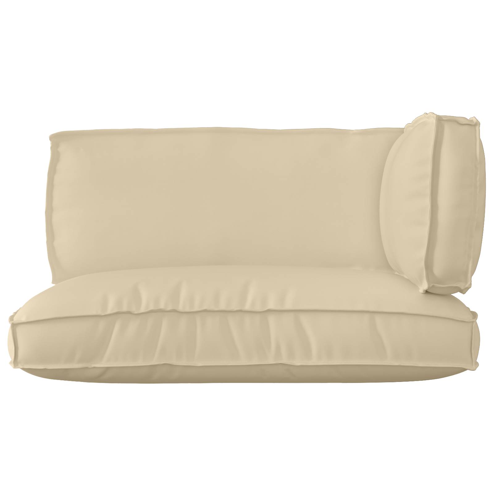 vidaXL 3-teiliges Palettenkissen-Set Beige Oxford-Stoff