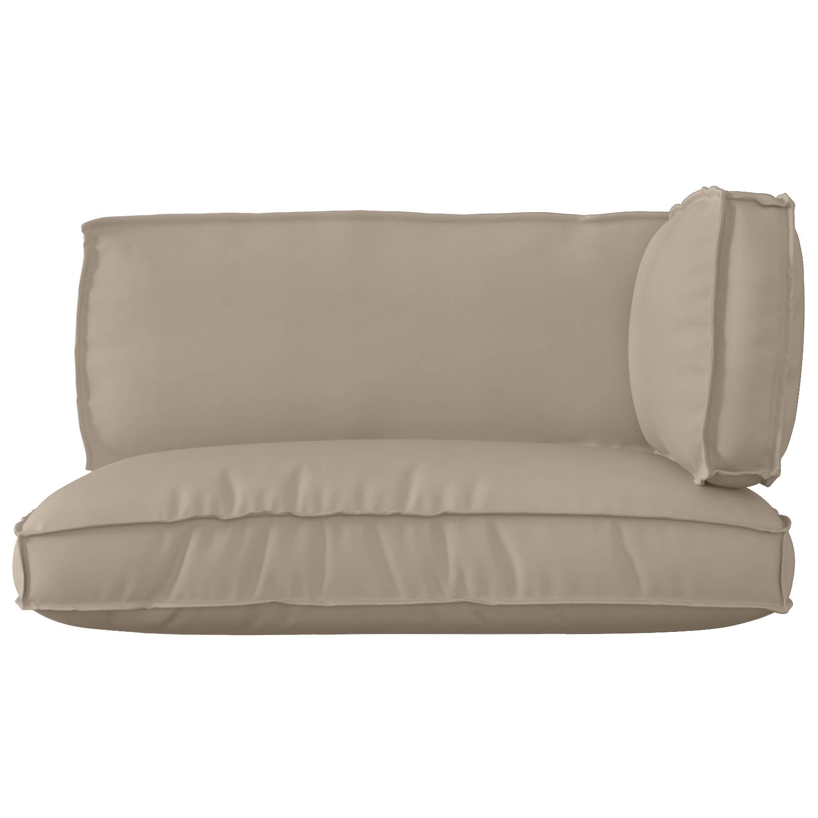 vidaXL 3-teiliges Palettenkissen-Set Taupe Oxford-Stoff