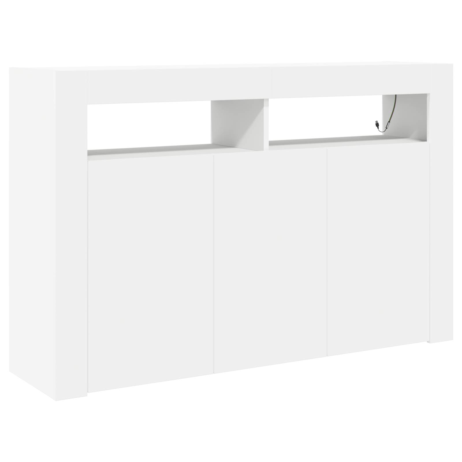 vidaXL Weißer Sideboard Weiß Engineered Wood 116 x 30 x 75 cm Modern