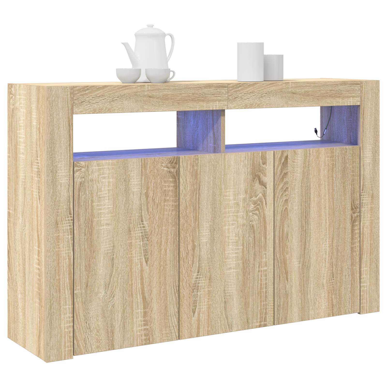 vidaXL Sideboard Sonoma Eiche Ingenieurl Holz 116 x 30 x 75 cm Sideboard