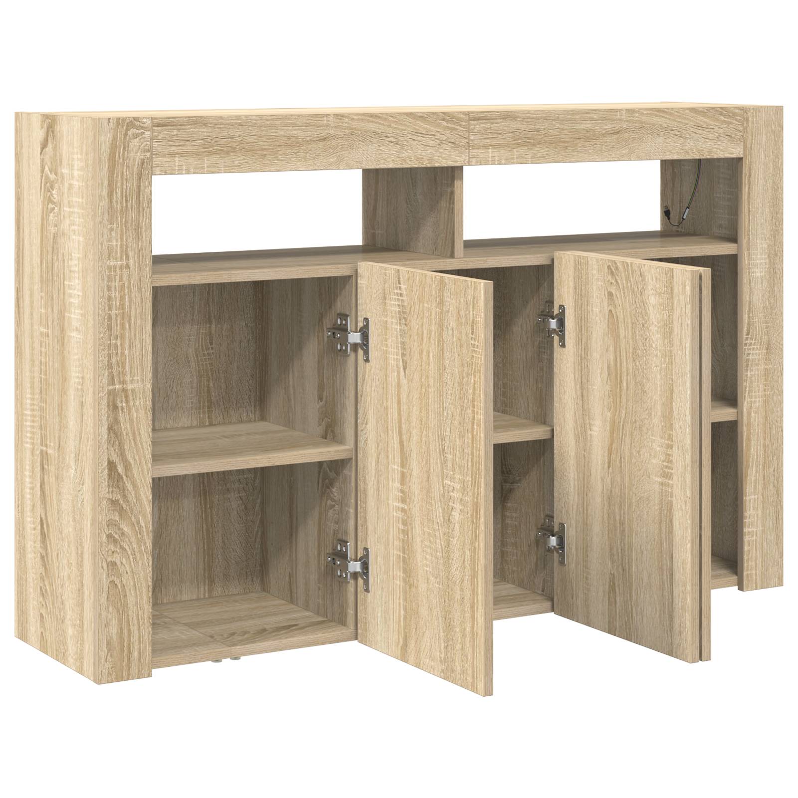 vidaXL Sideboard Sonoma Eiche Ingenieurl Holz 116 x 30 x 75 cm Sideboard