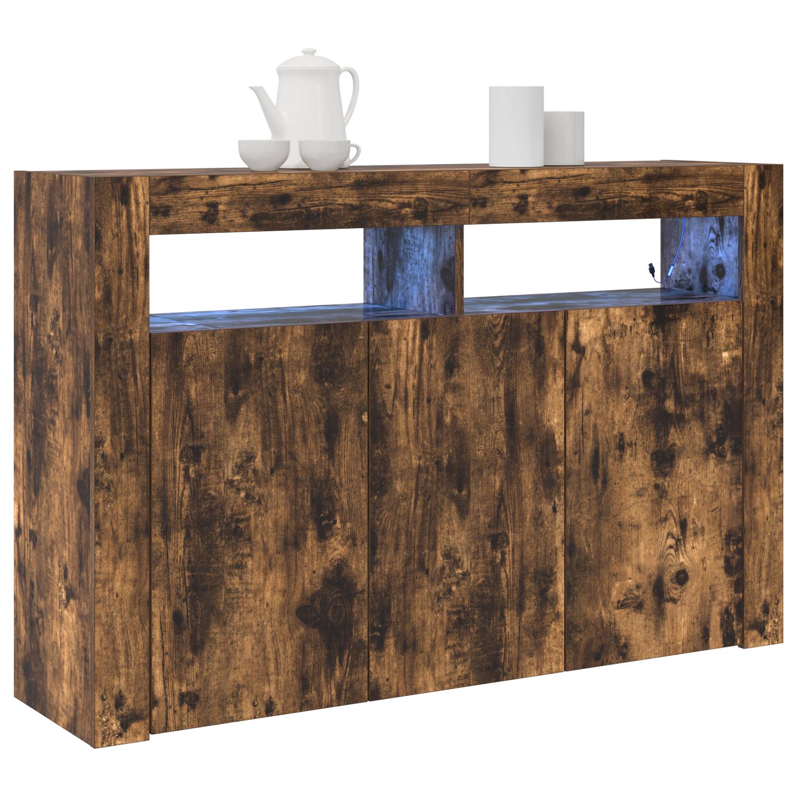 vidaXL Sideboard Rauchige Eiche Engineered Wood 116 x 30 x 75 cm