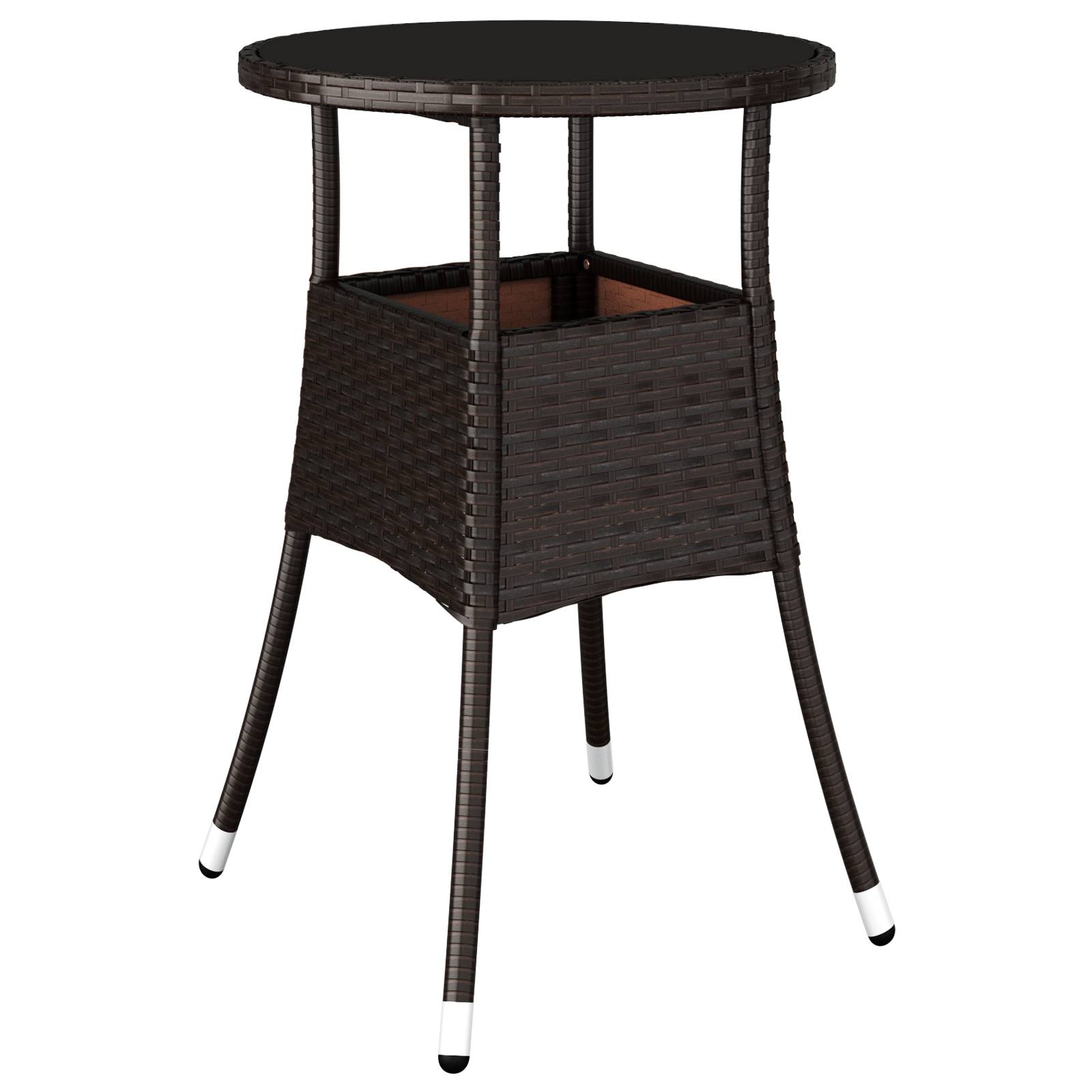 vidaXL 5-tlg. Garten-Essgruppe Braun Poly Rattan