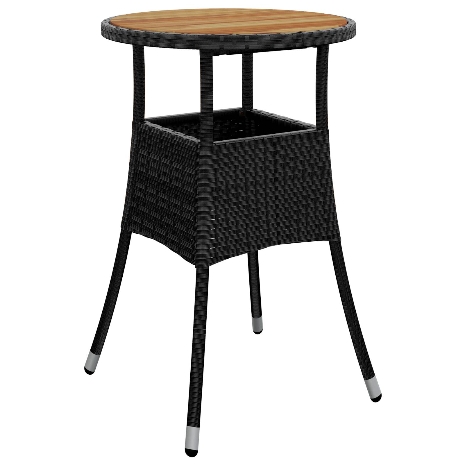 vidaXL 5-tlg. Garten-Essgruppe Schwarz Poly Rattan