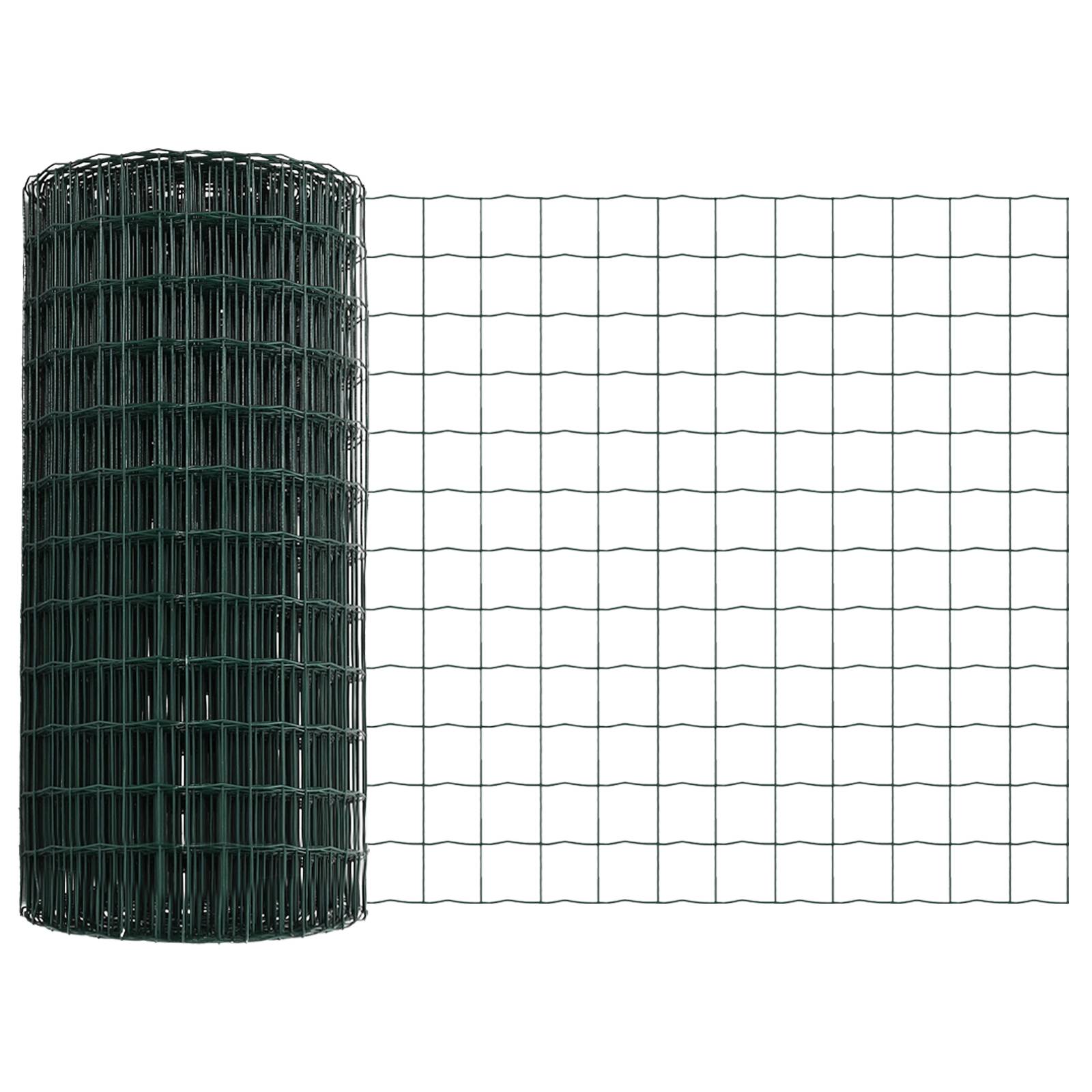 vidaXL Eurozaun Grün 0.4x10 m Stahl