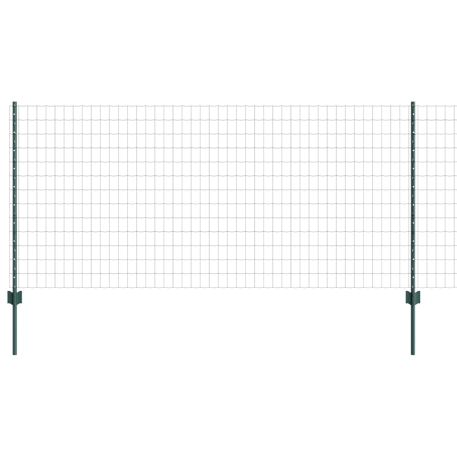 vidaXL Euro Zaun mit 11 U-Posten Grün 1x25 m Stahl