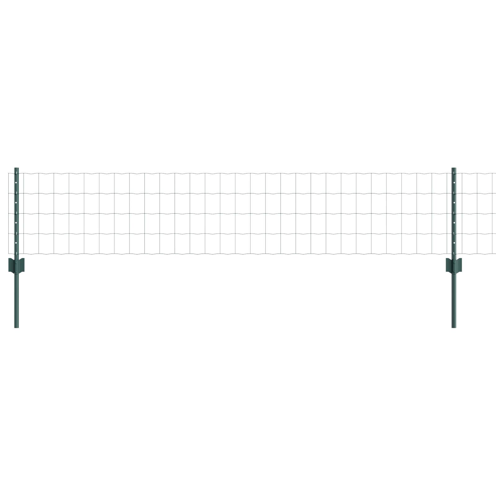 vidaXL Euro Zaun mit 5 U-Posts Grün 0.4x10 m Stahl