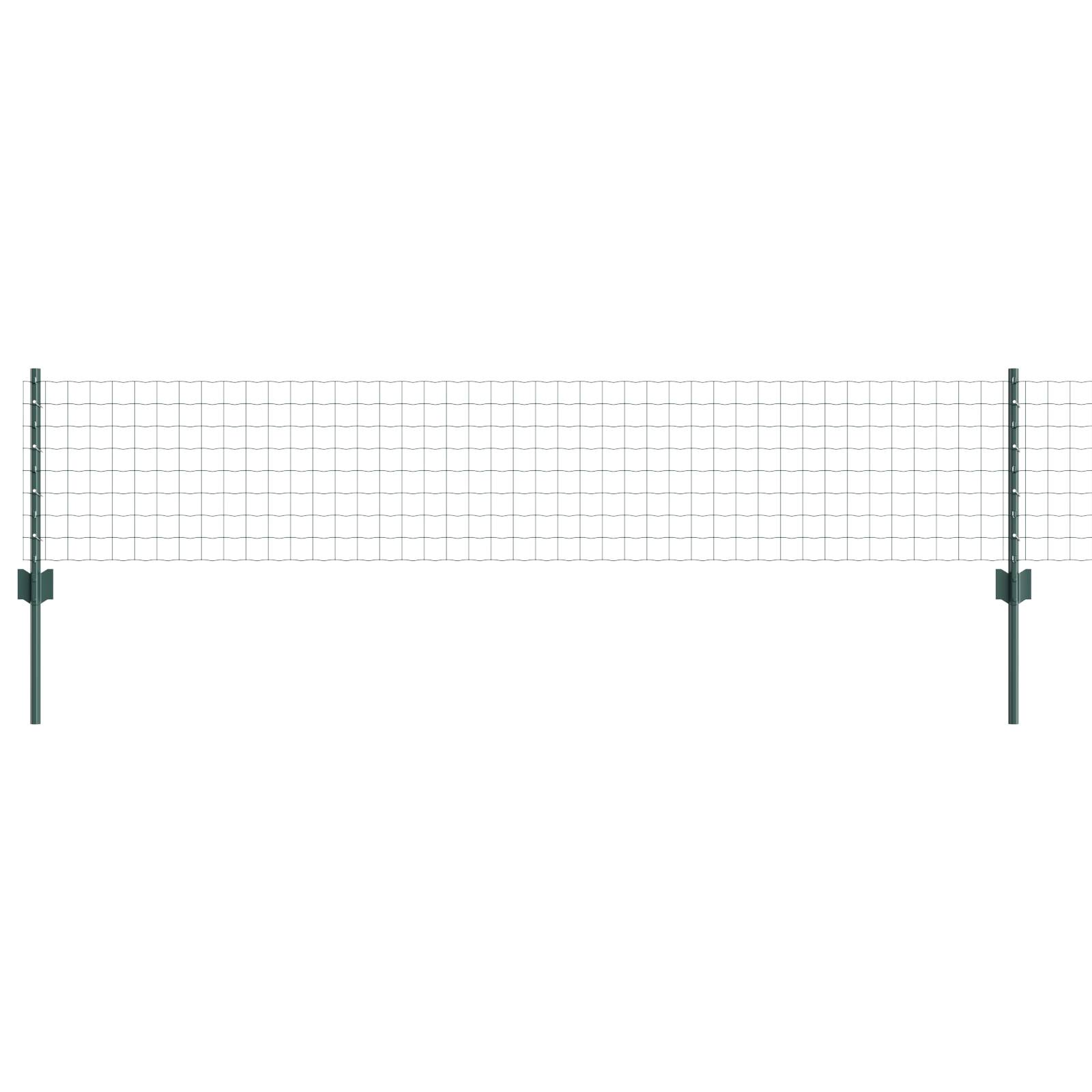 vidaXL Euro Zaun mit 5 U-Pfosten Grün 0.4x10 m Stahl