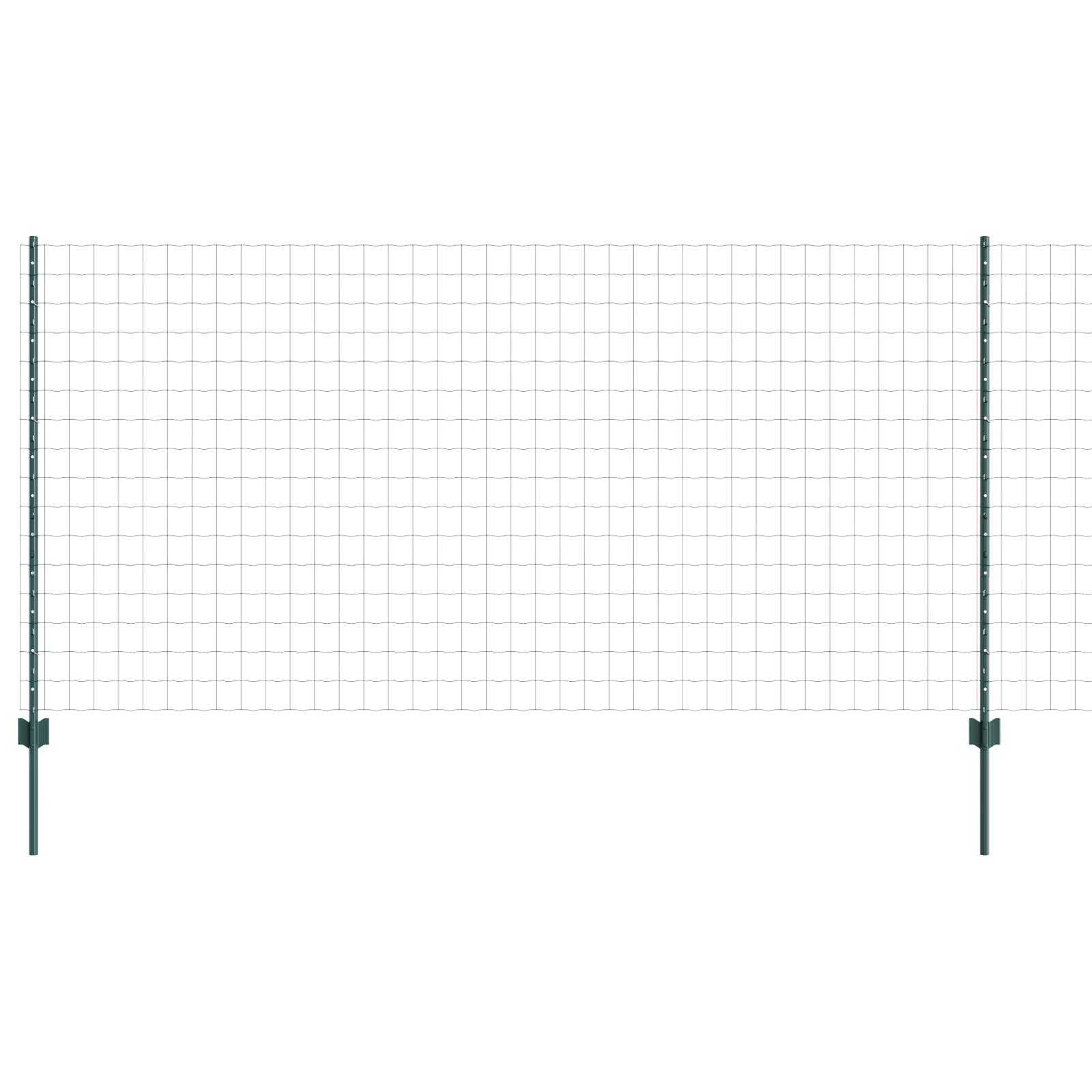 vidaXL Gartenzaunset Set aus 2 Grün Metall 10 x 1,2 m Erweiterbar