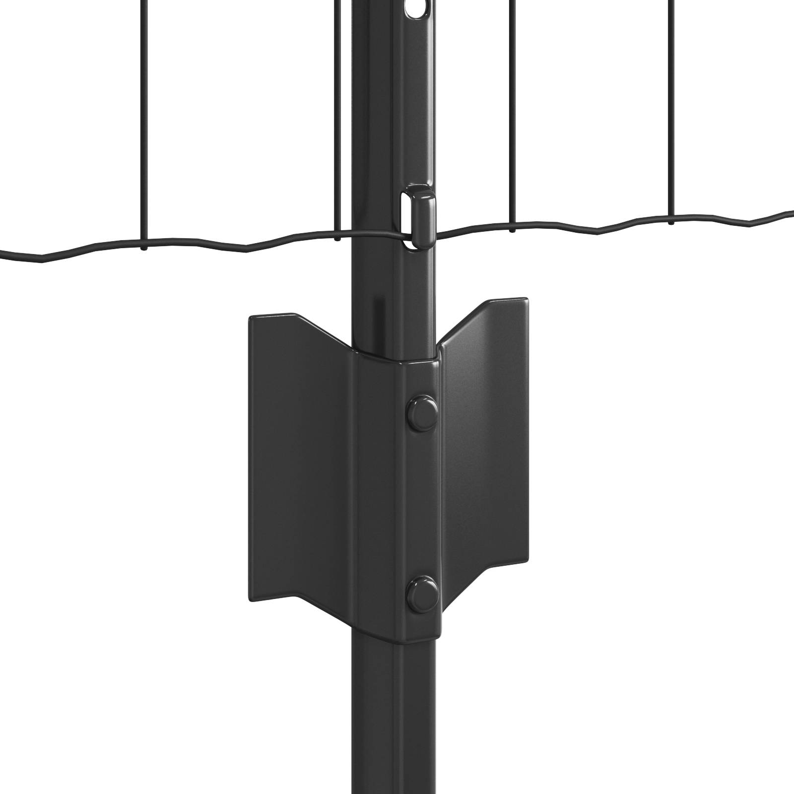 vidaXL Euro-Zaun mit 5 U-Posts Grau 0,8x10 m Stahl