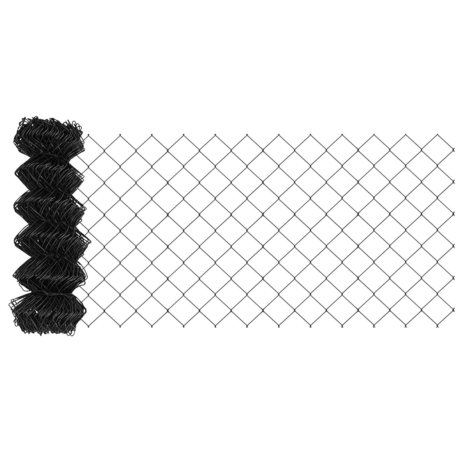 vidaXL Kettenzaun Grau 0.4x25 m Stahl
