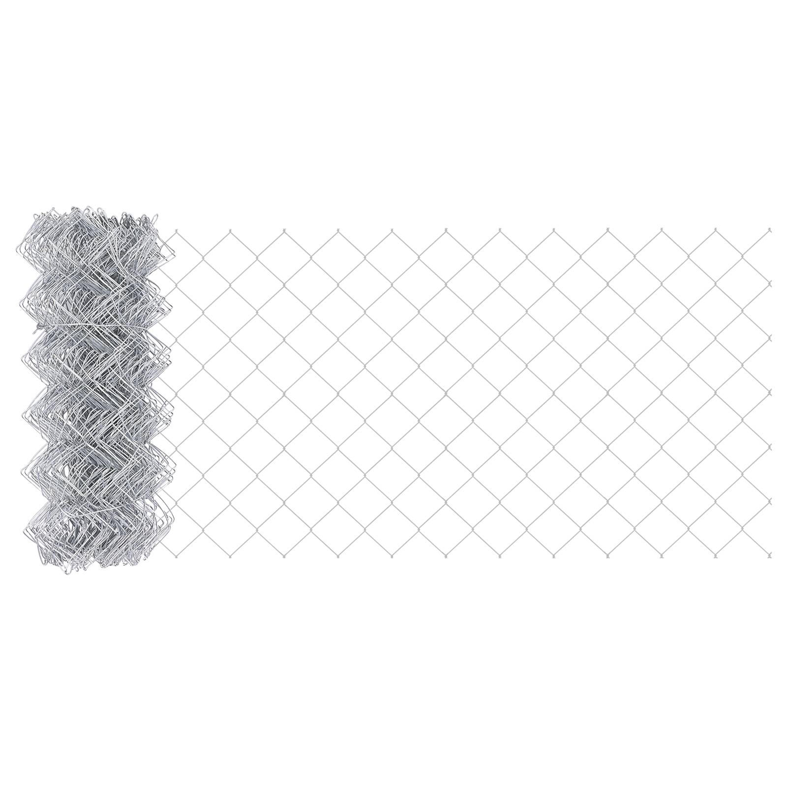 vidaXL Kettenlinkzaun 0,4x25 m galvanisierter Stahl