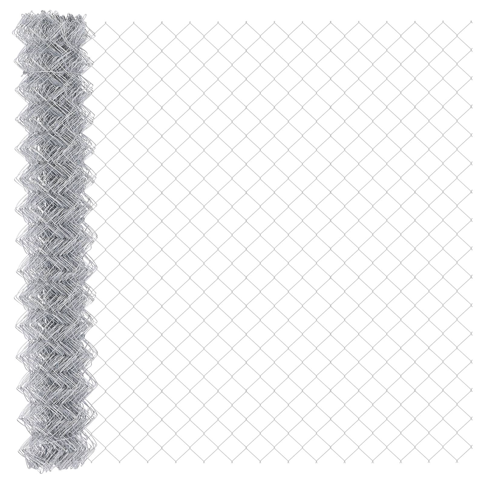 vidaXL Drahtzaun mit 20 U-Posts Silber 1,6x10 m Stahl