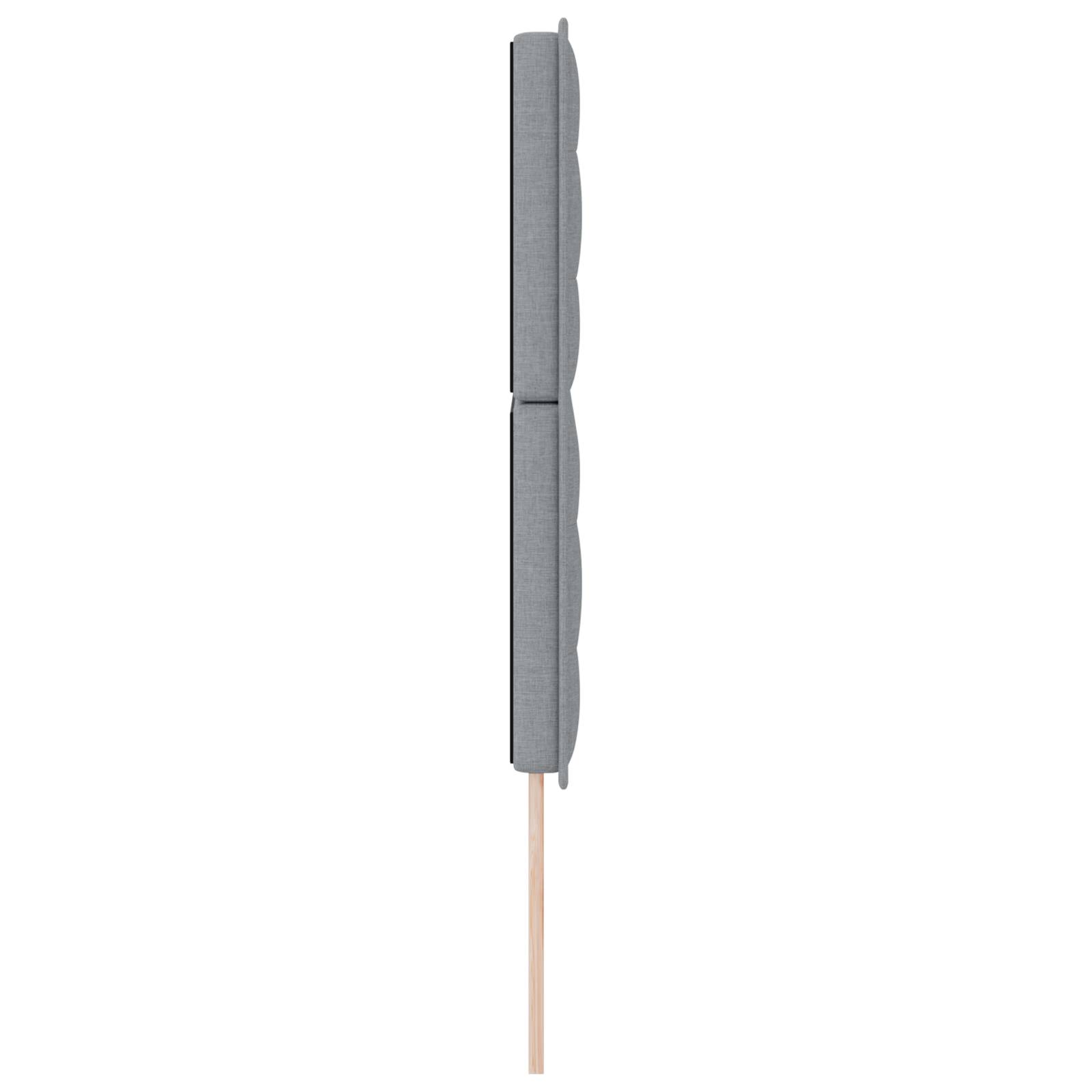 vidaXL Kopfteil Linien Design Hellgrau 140 cm Stoff