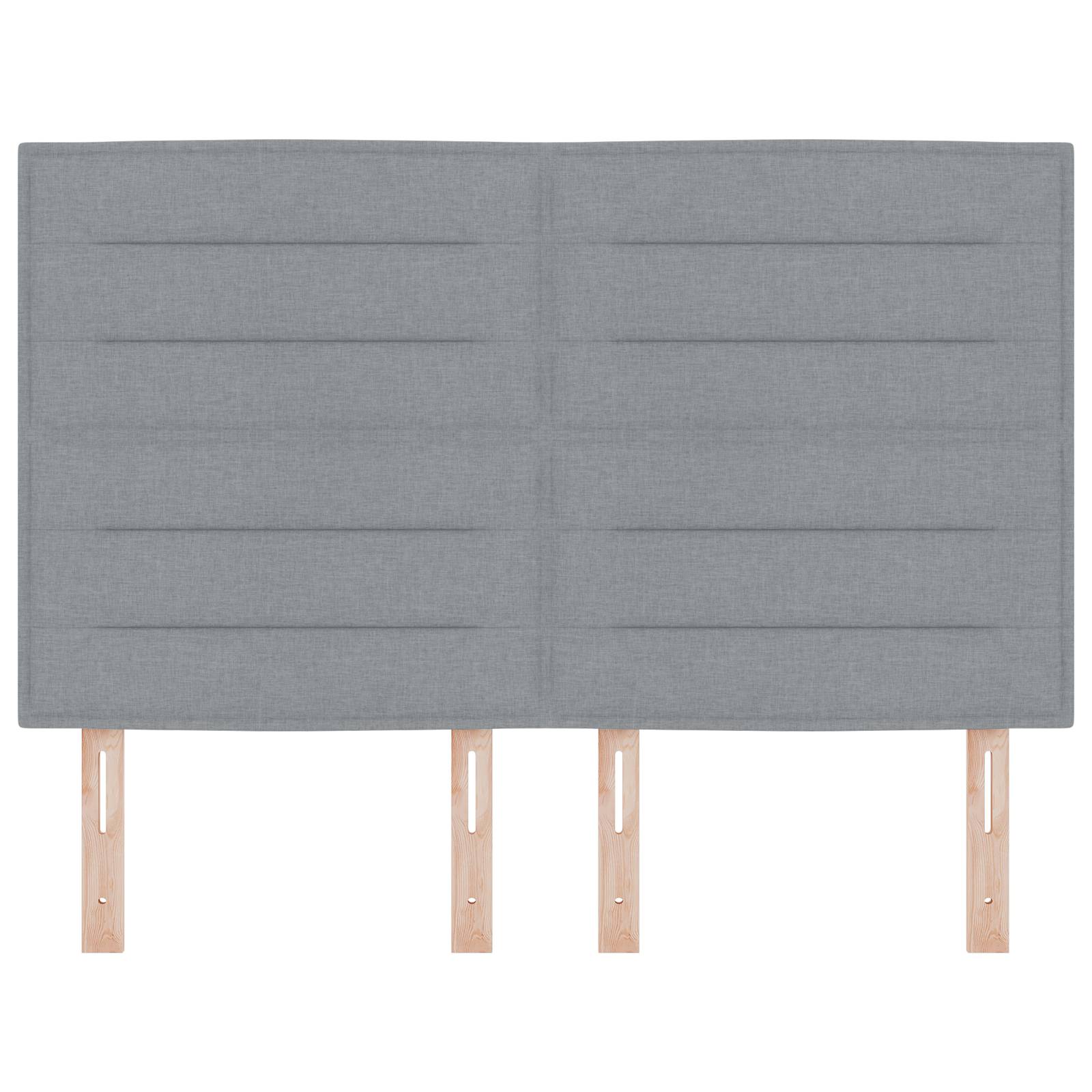 vidaXL Kopfteil Linien Design Hellgrau 140 cm Stoff