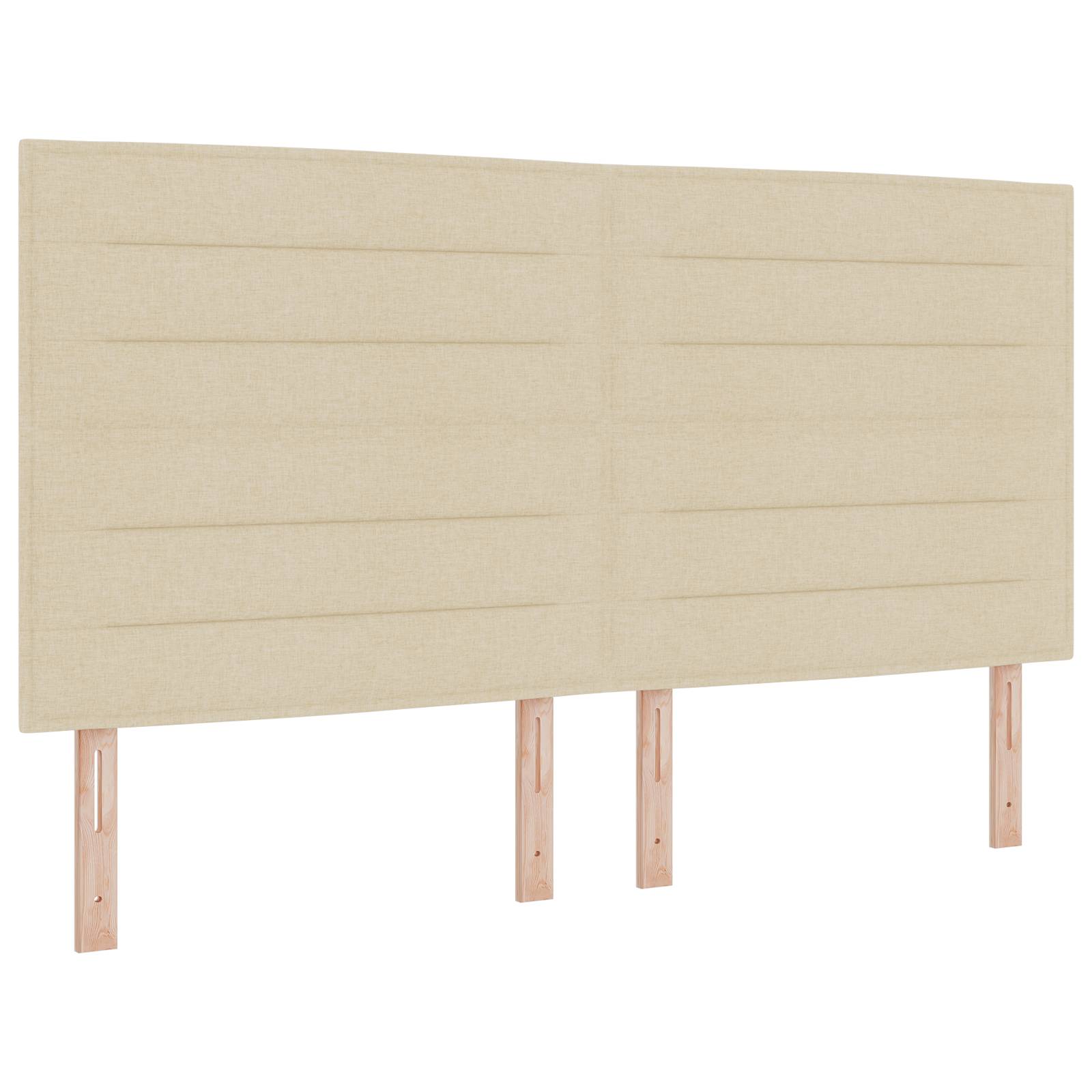 vidaXL Kopfteil Linien-Design Creme 180 cm Stoff