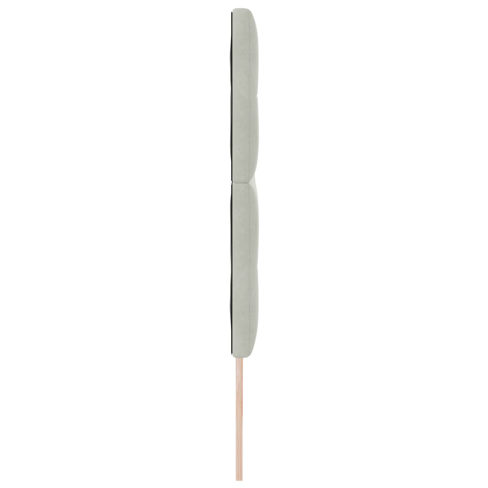 vidaXL Kopfteil mit Knopfheftung Hellgrau 200 cm Samt