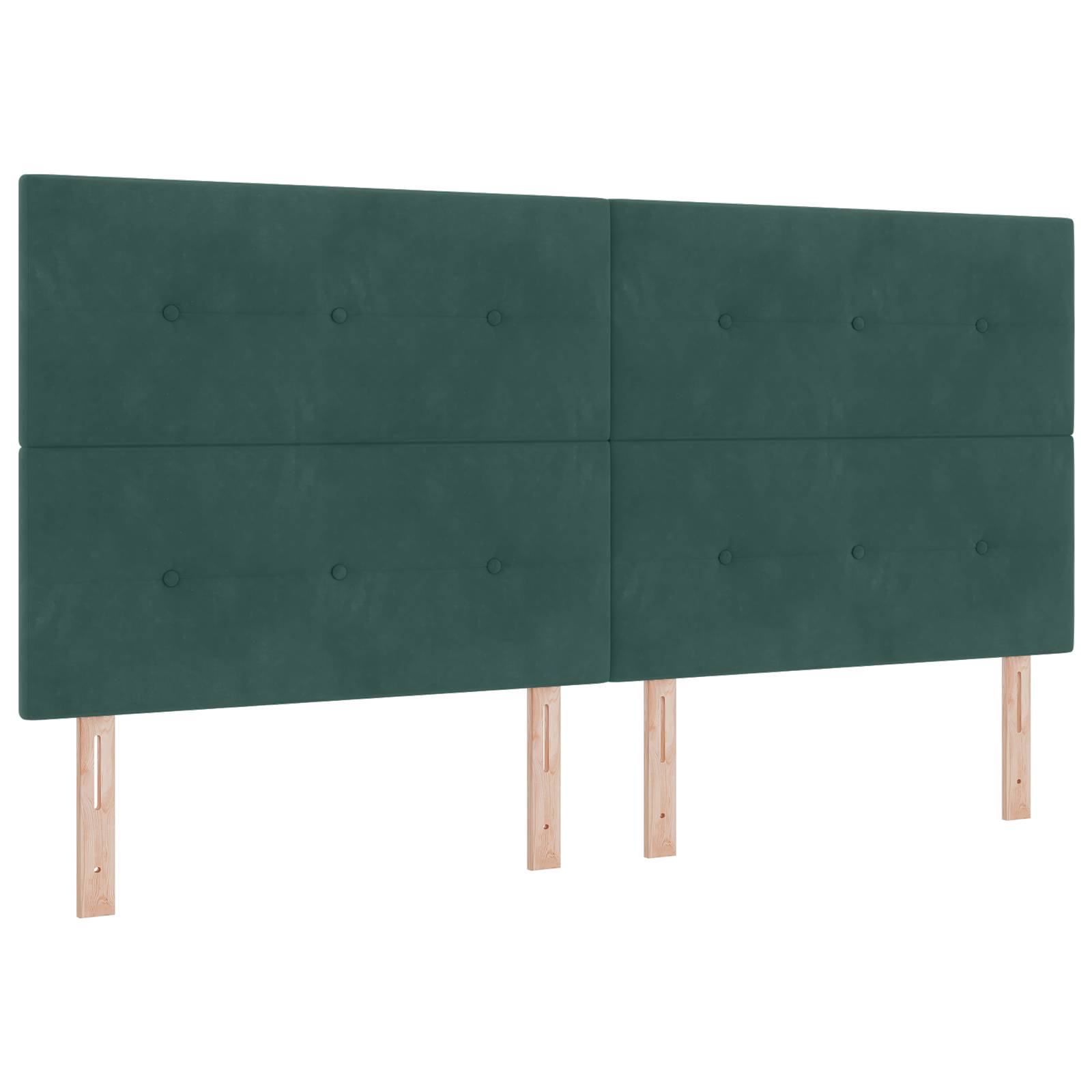 vidaXL LED Kopfteil Dunkelgrün 100 cm Samt