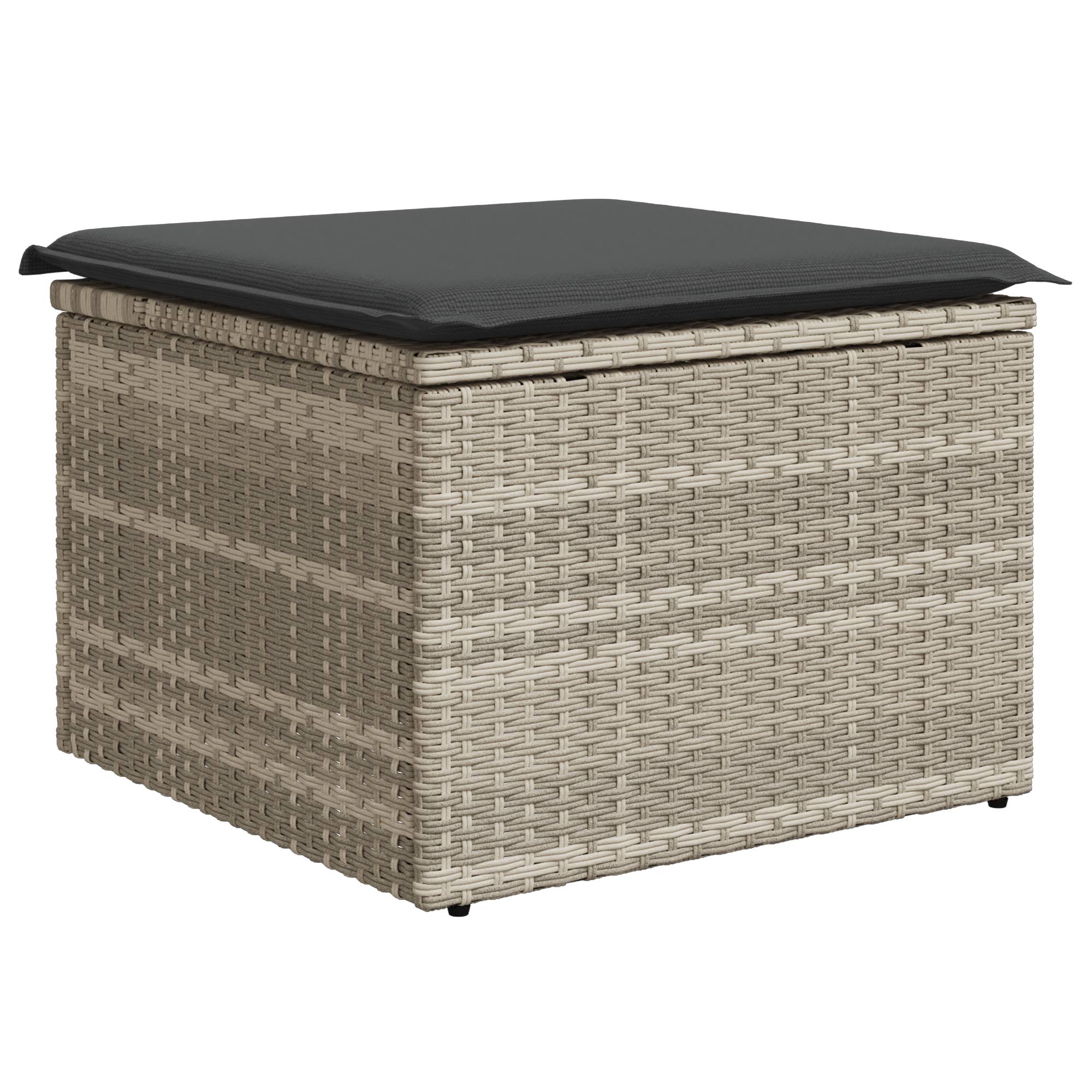 vidaXL 8-teiliges Garten Sofa Set mit Kissen Hellgraues Poly Rattan