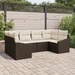 vidaXL 6-tlg. Garten-Sofagarnitur mit Kissen Braun Poly Rattan vidaXL 6-tlg. Garten-Sofagarnitur mit Kissen Braun Poly Rattan