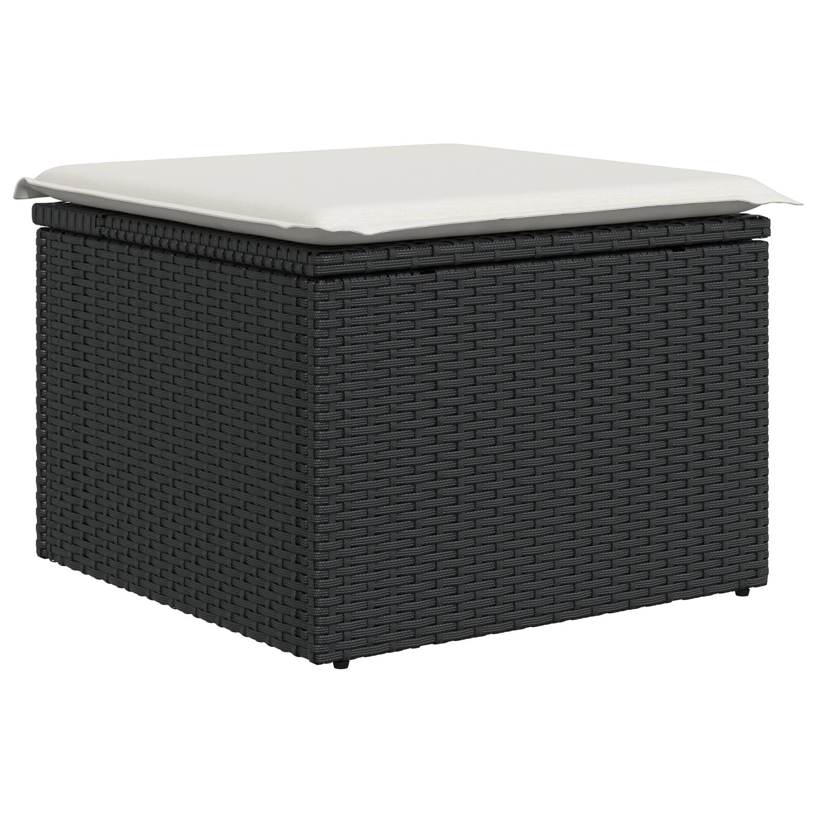 vidaXL 7-tlg. Garten-Sofagarnitur mit Kissen Schwarz Poly Rattan