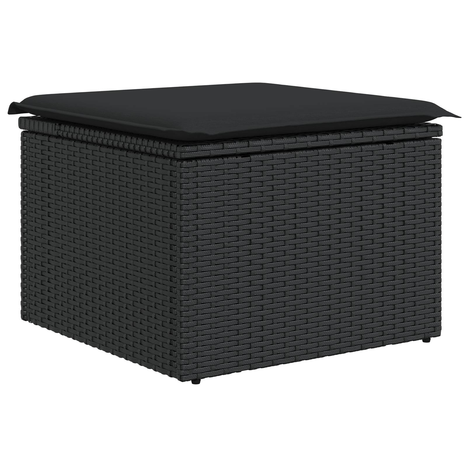 vidaXL 8-tlg. Garten-Essgruppe mit Kissen Schwarz Poly Rattan Akazie