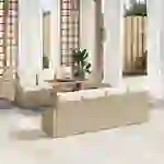 vidaXL 8-tlg. Garten-Sofagarnitur mit Kissen Beige Poly Rattan vidaXL 8-tlg. Garten-Sofagarnitur mit Kissen Beige Poly Rattan