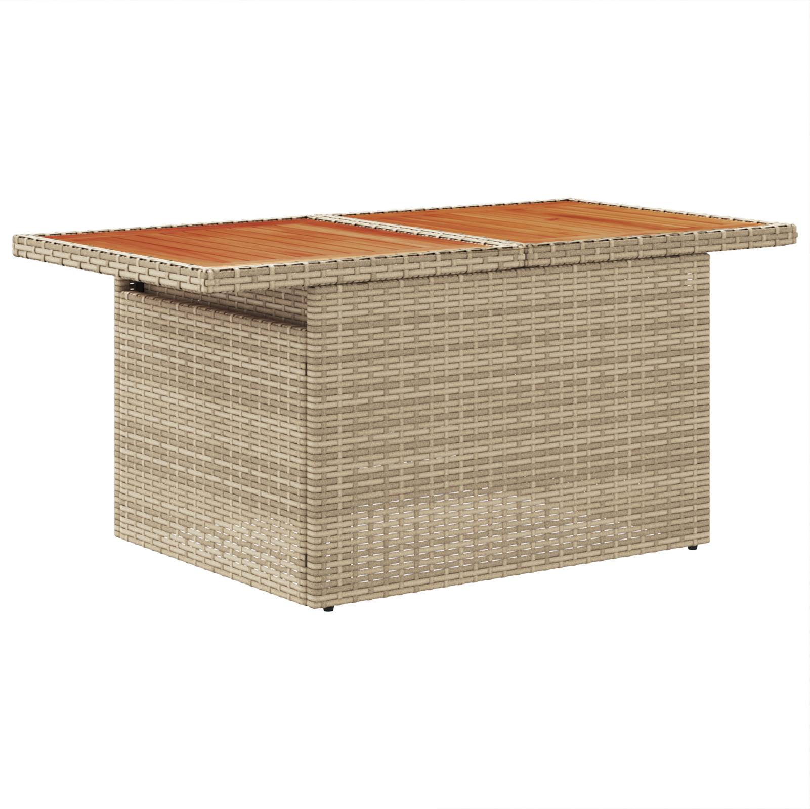 vidaXL 9-teiliges Garten-Sofa-Set mit Kissen Beige Poly-Rattan
