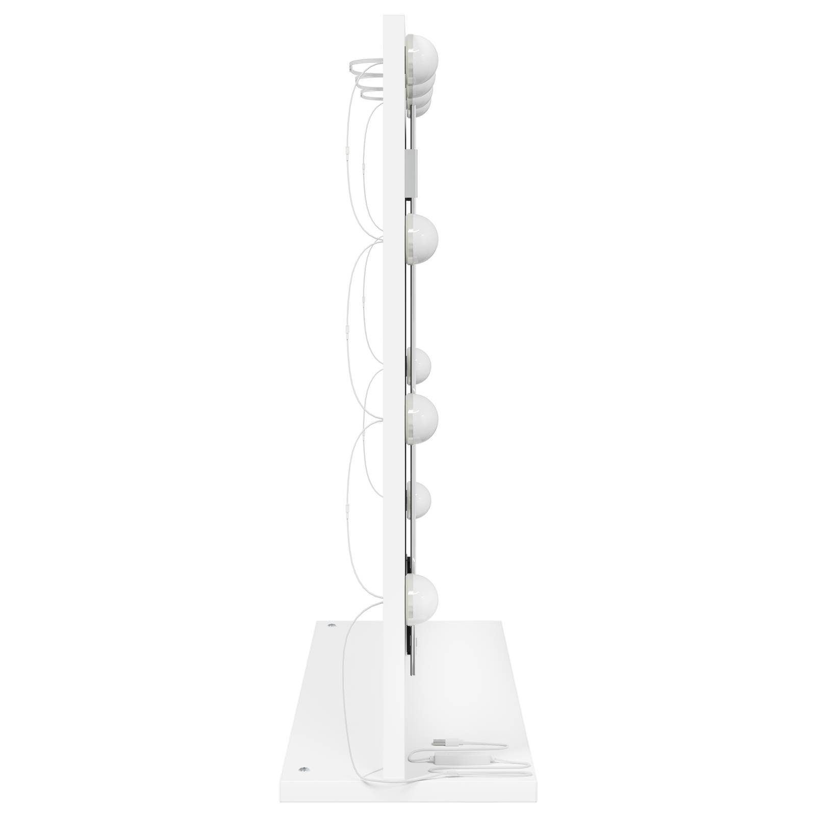 vidaXL Kosmetikspiegel mit LED-Lichtern Weiß 60x55x18 cm