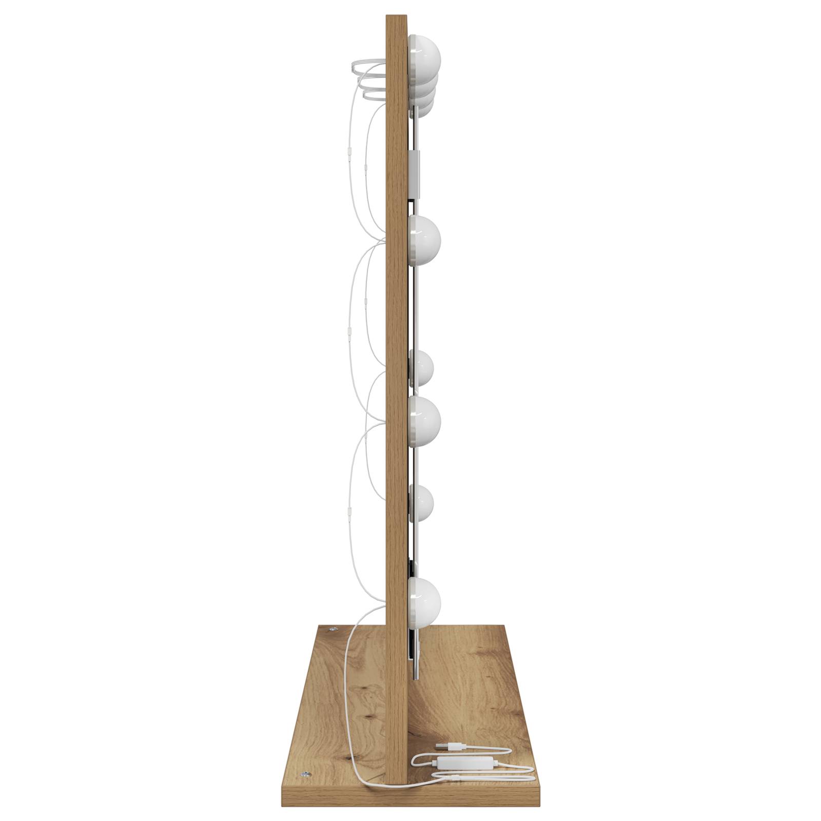 vidaXL Kosmetikspiegel mit LED-Lichtern Artisan Eiche 60x55x18 cm