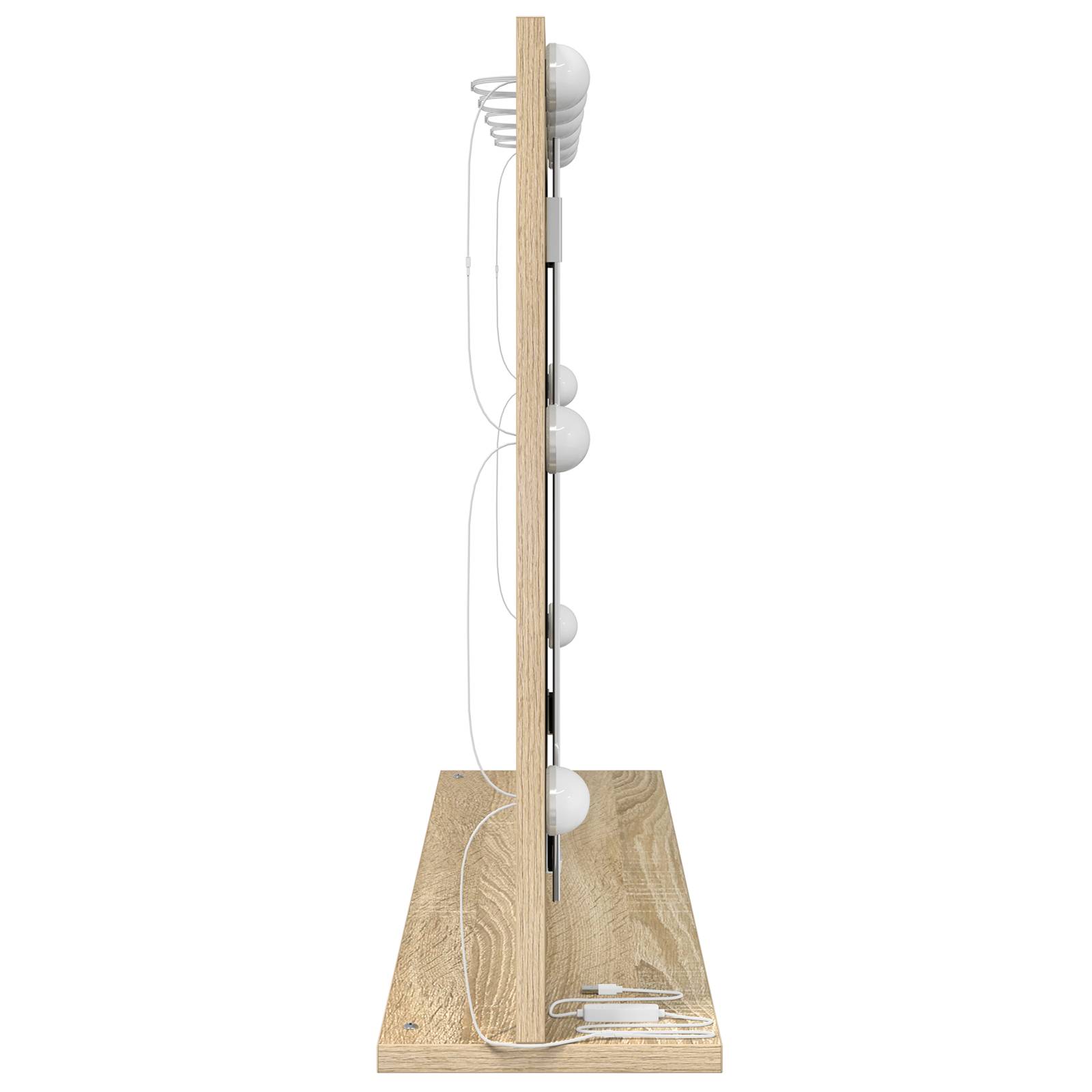 vidaXL Waschspiegel Sonoma Eiche Holzwerkstoff, Glas 80 x 55 x 18 cm