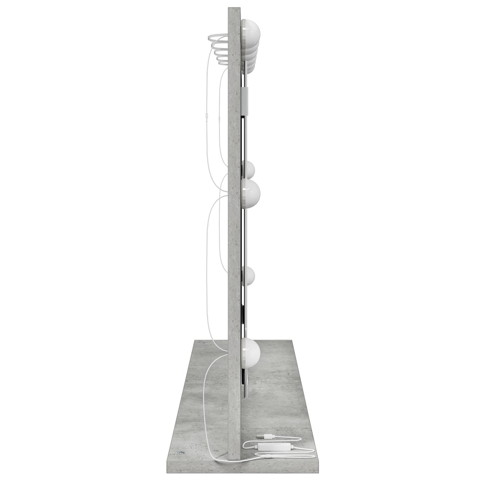 vidaXL Make-Up Spiegel Beton grau Glas 80 x 55 x 18 cm Rechteckig