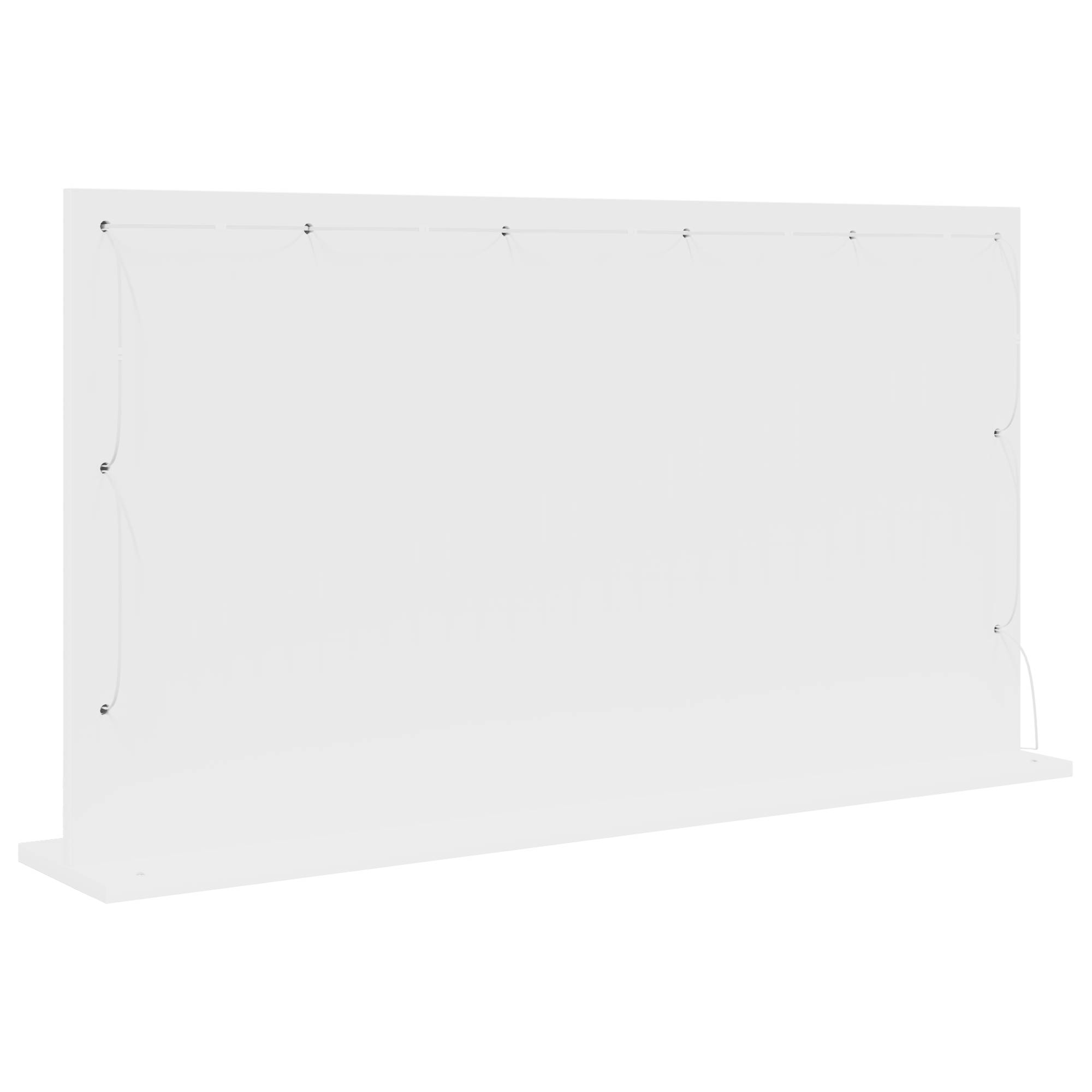 vidaXL Schminkspiegel mit LED-Lichtern Weiß 100x55x18 cm