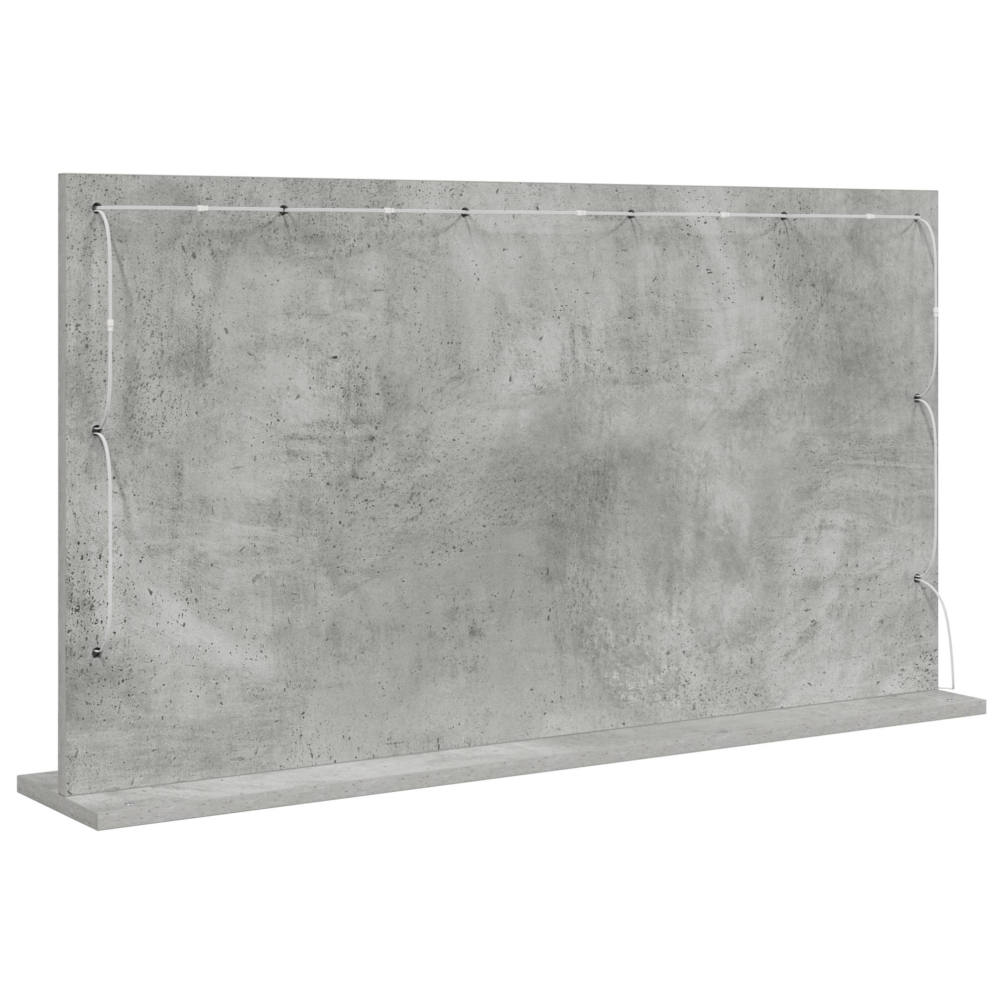 vidaXL Kosmetikspiegel Beton grau Beton 100 x 55 x 18 cm Spiegel