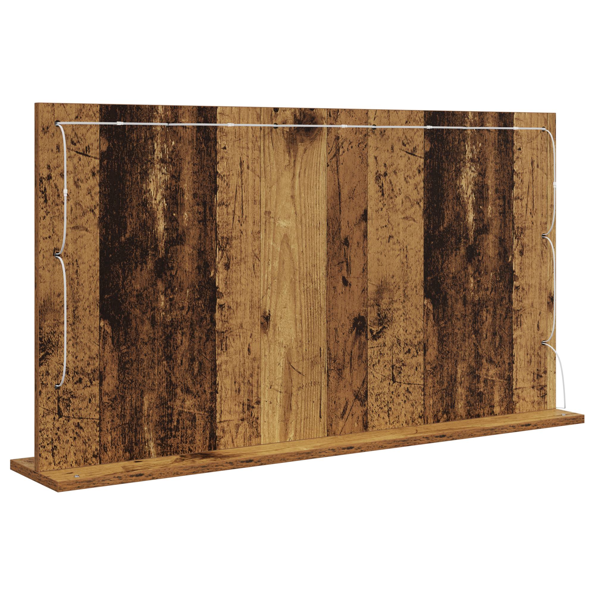 vidaXL Kosmetikspiegel Altes Holz Holz und Glas 100 x 55 x 18 cm Spiegel