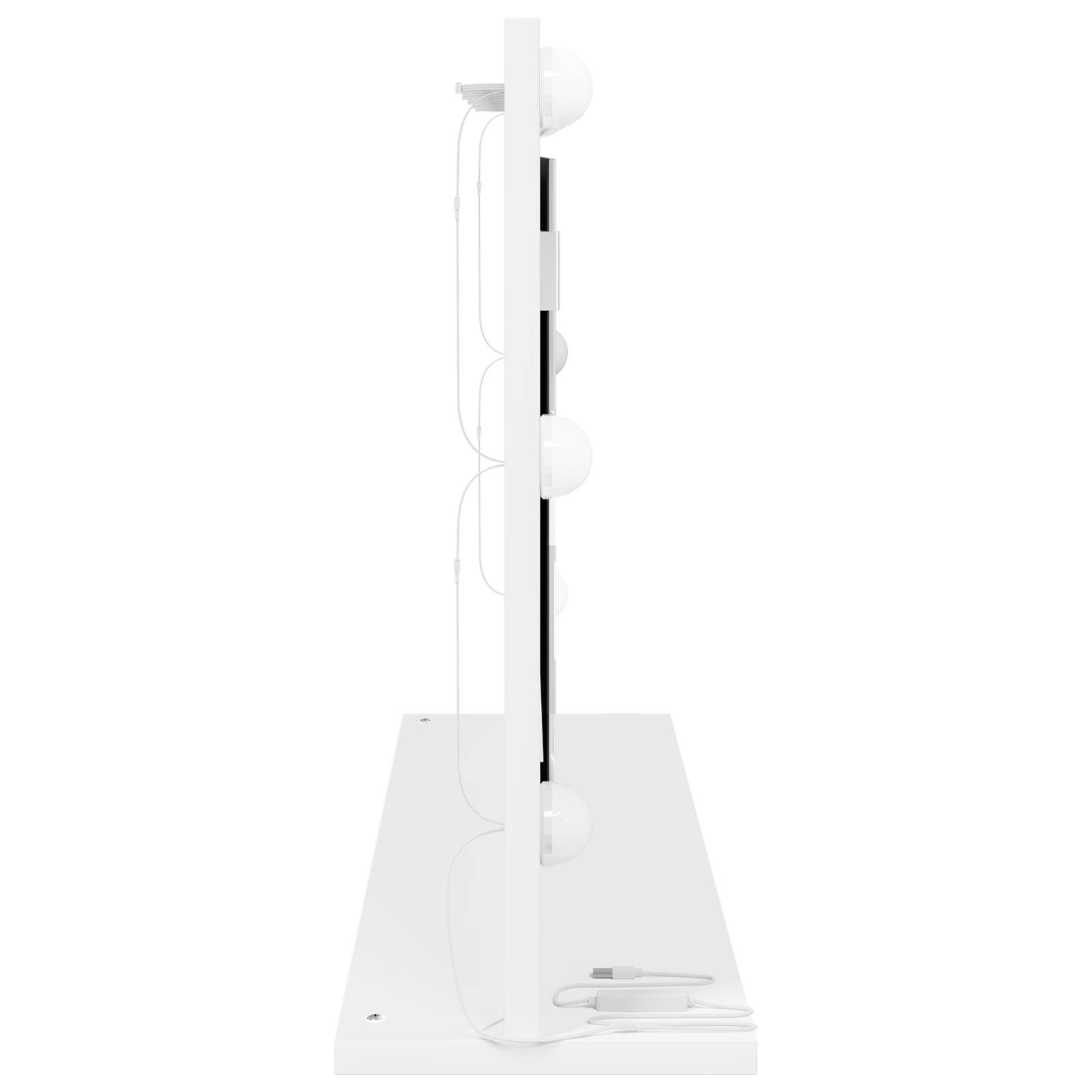 vidaXL Kosmetikspiegel mit LED-Lichtern Weiß 80x45x18 cm