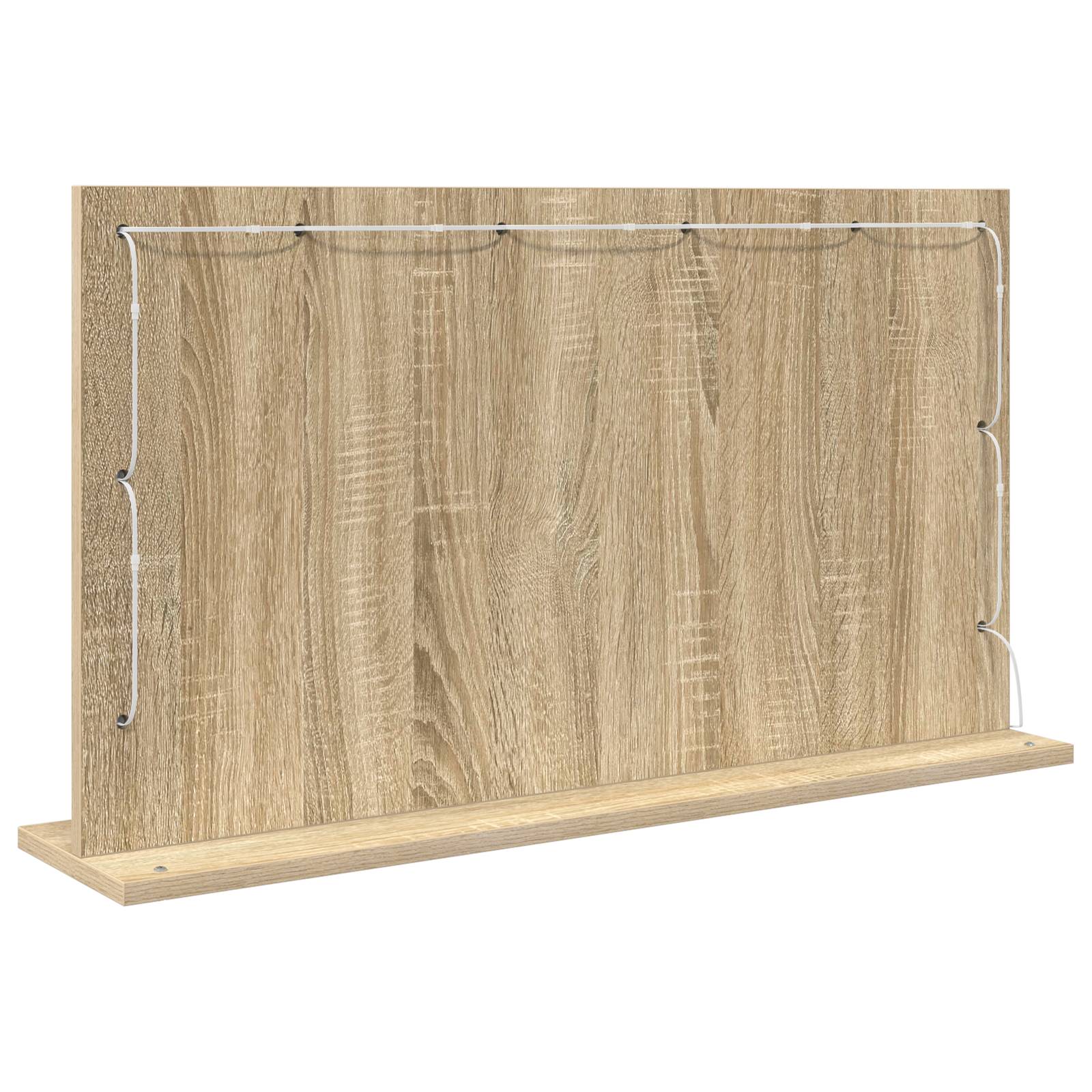 vidaXL Kosmetikspiegel Sonoma Eiche Holzwerkstoff, Glas 80 x 45 x 18 cm